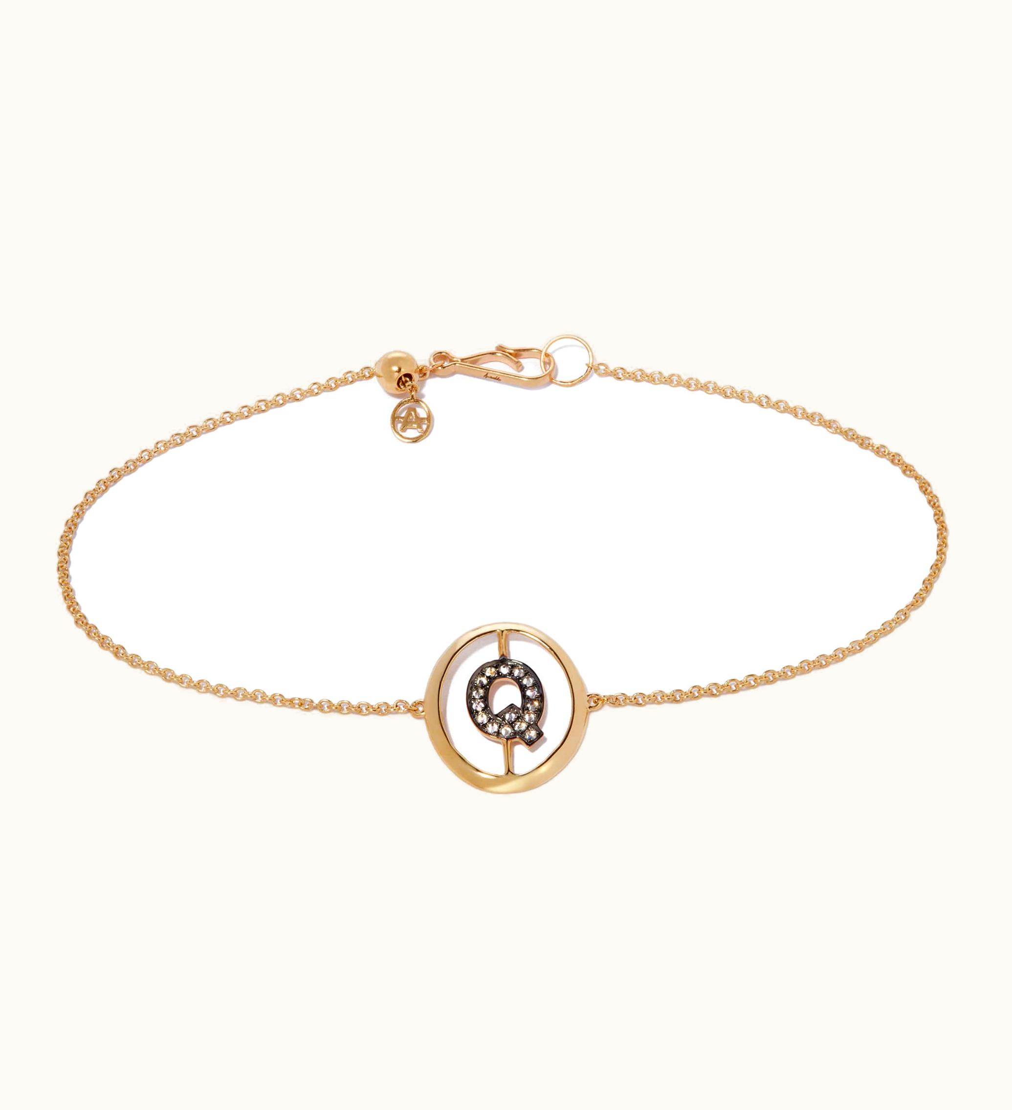 Annoushka Annoushka 18Ct Gold Diamond Initial Q Bracelet