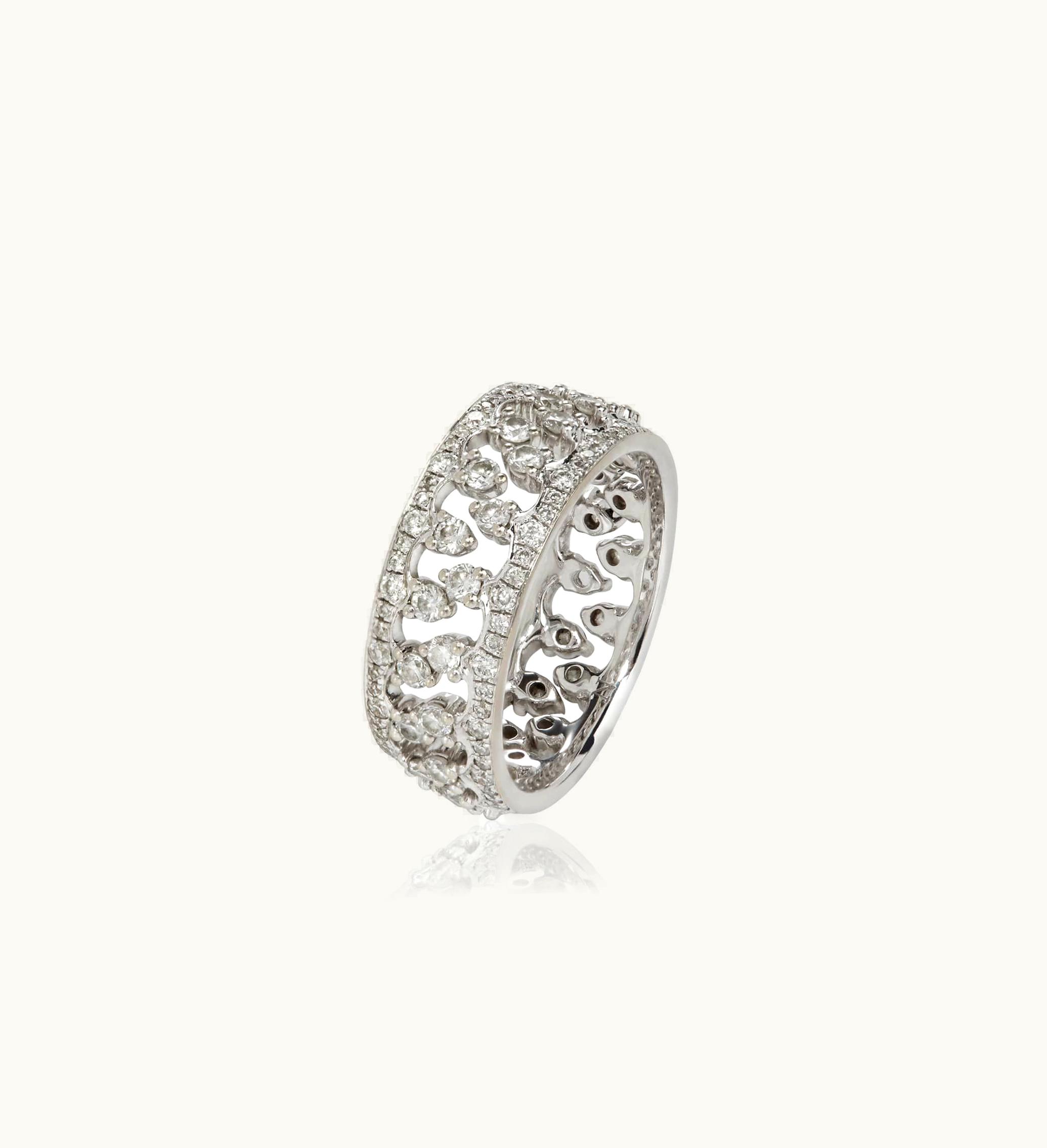 Annoushka Annoushka Crown Interlaced Ring Stack In 18Ct White Gold