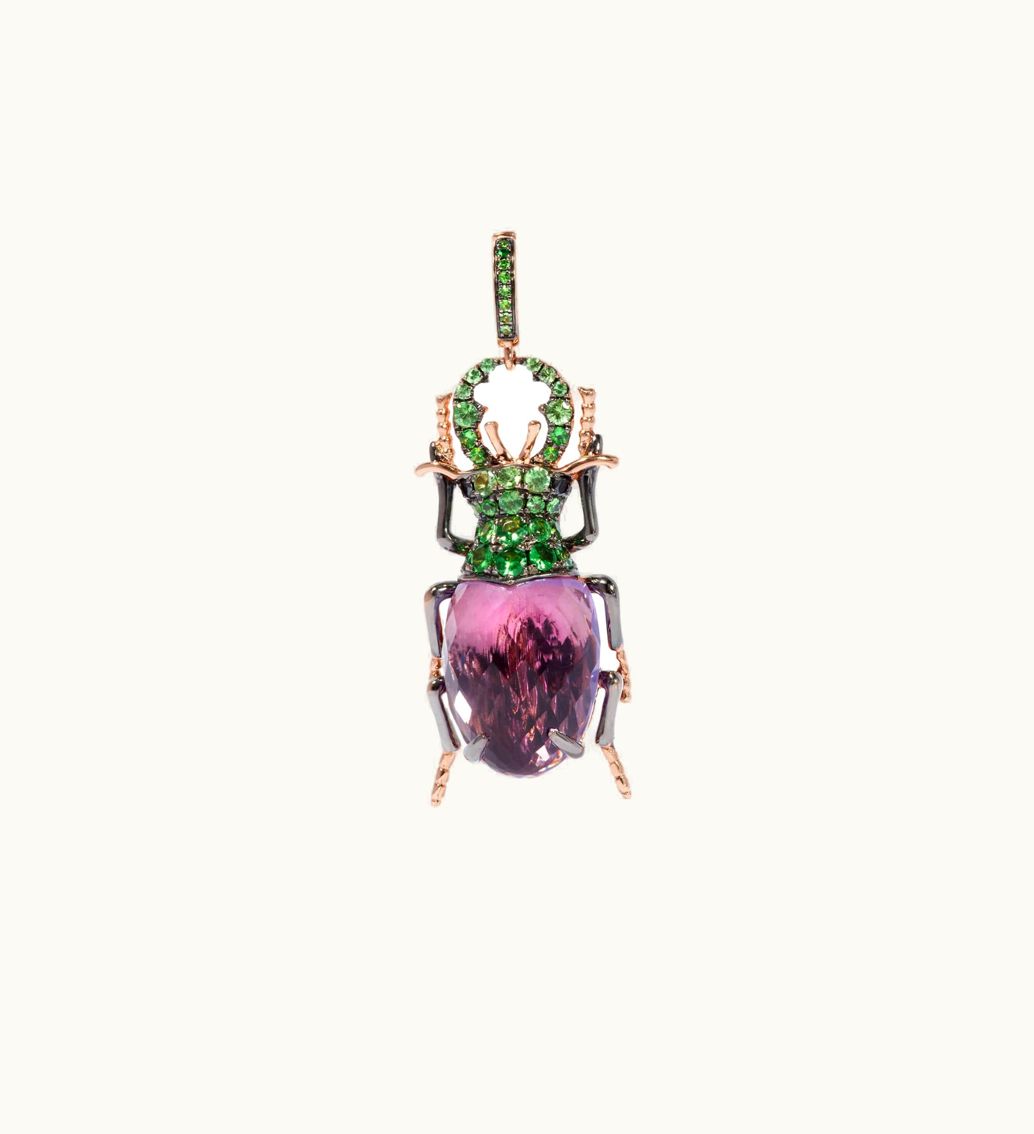 Annoushka Annoushka Mythology 18Ct Rose Gold Amethyst Beetle Charm