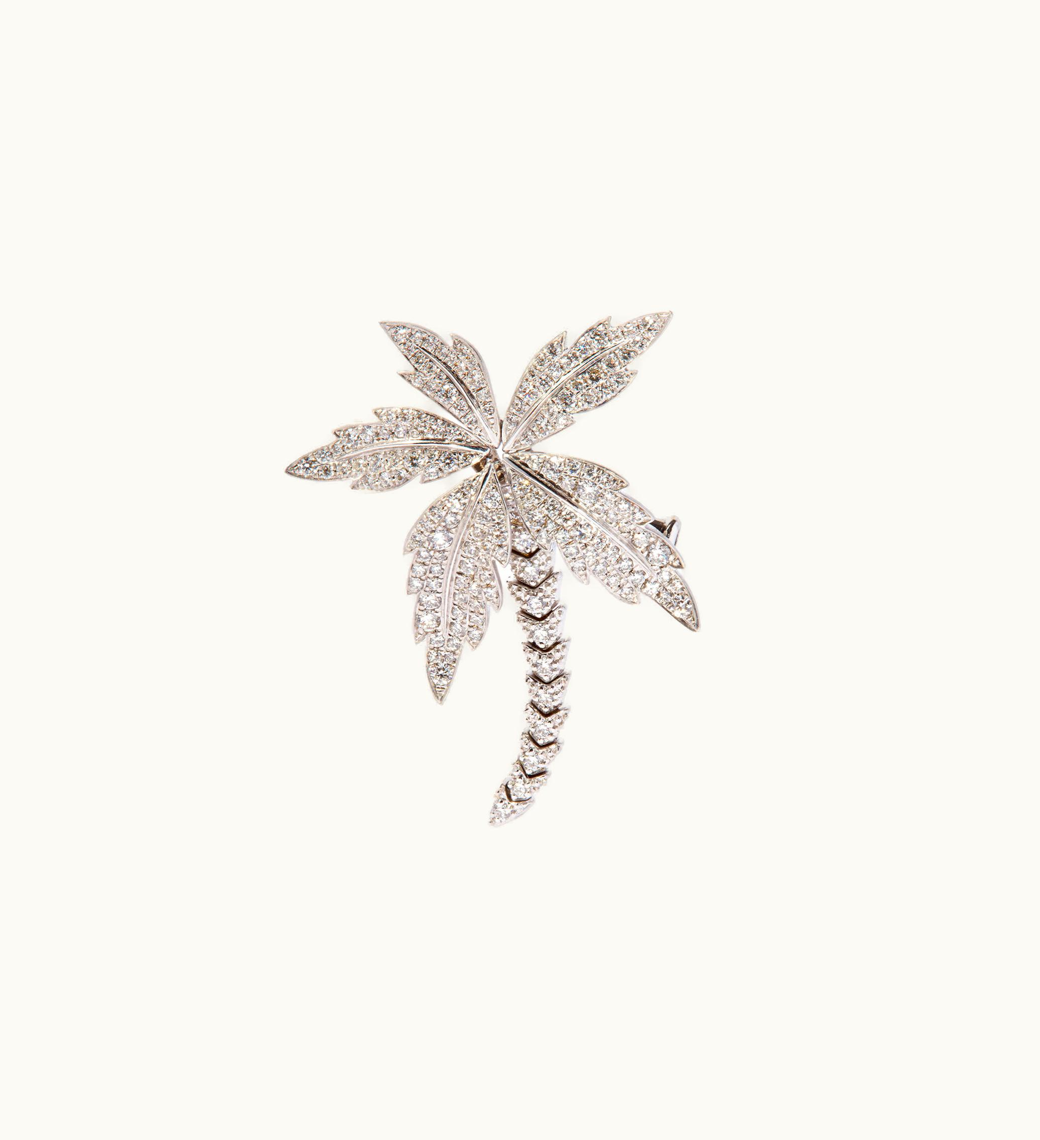 Annoushka Annoushka Mythology 18Ct White Gold African Palm Tree Pendant Brooch