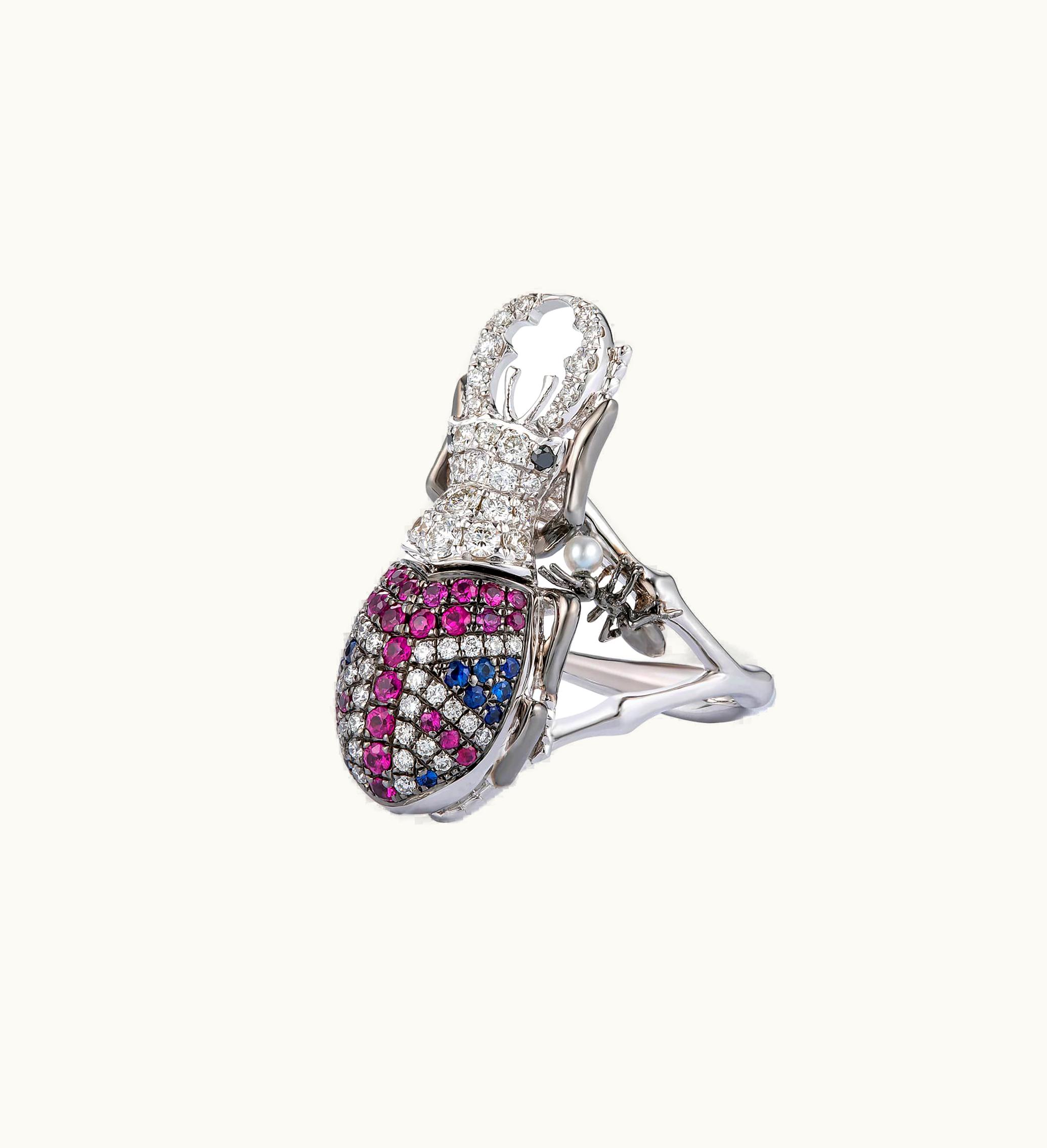 Annoushka Annoushka Mythology 18Ct White Gold British Beetle Ring