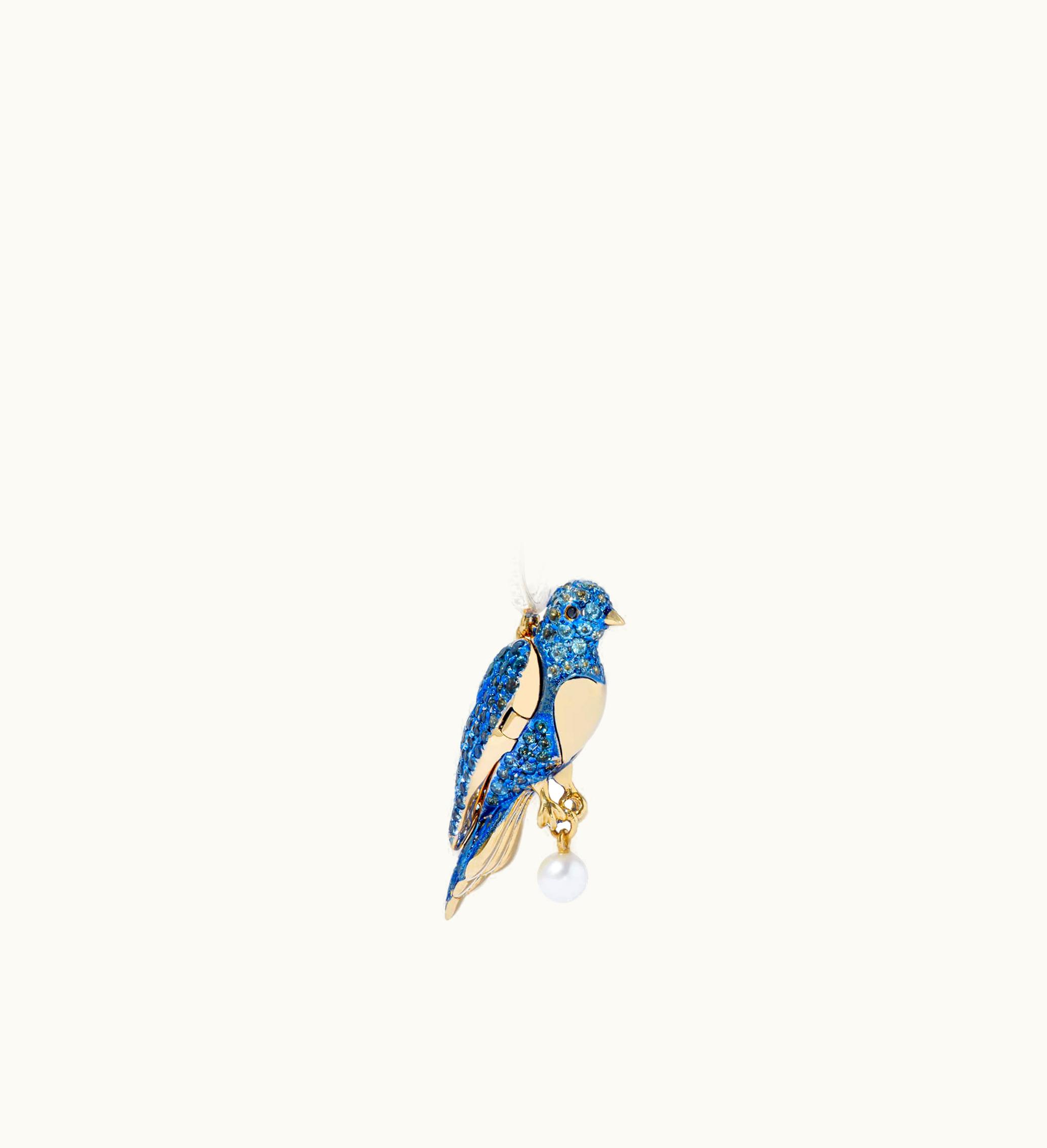 Annoushka Annoushka Mythology 18Ct Gold Bluebird Locket Chain Necklace