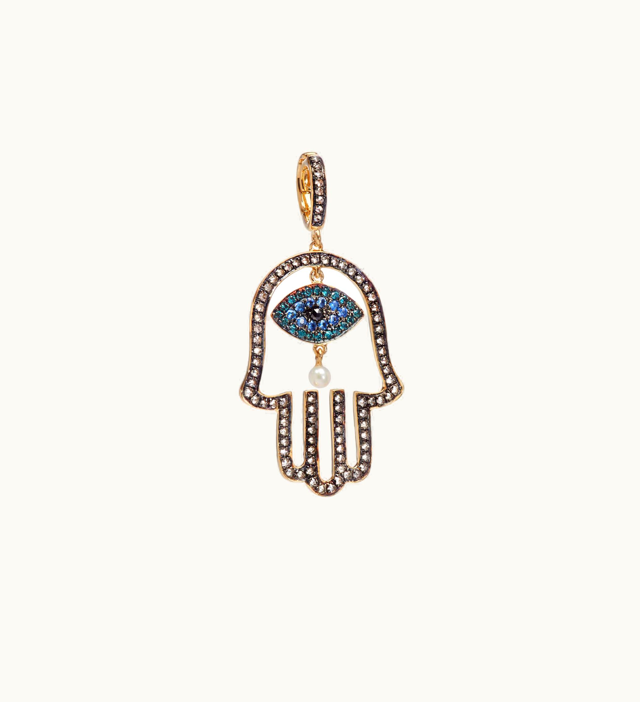 Annoushka Annoushka Mythology 18Ct Gold Diamond Hand Of Fatima Pendant