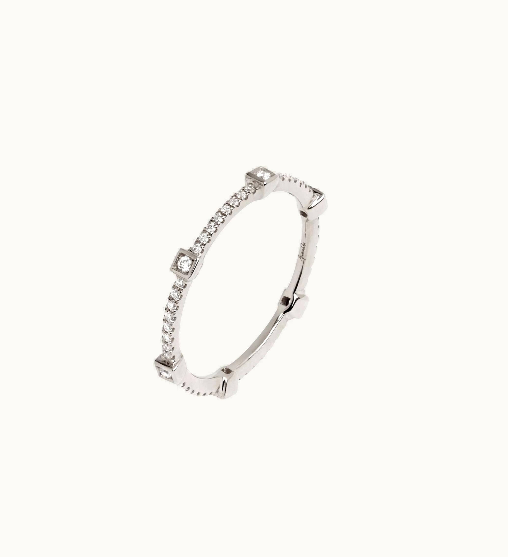 Annoushka Annoushka 18Ct White Gold & Diamond Pavilion Eternity Ring