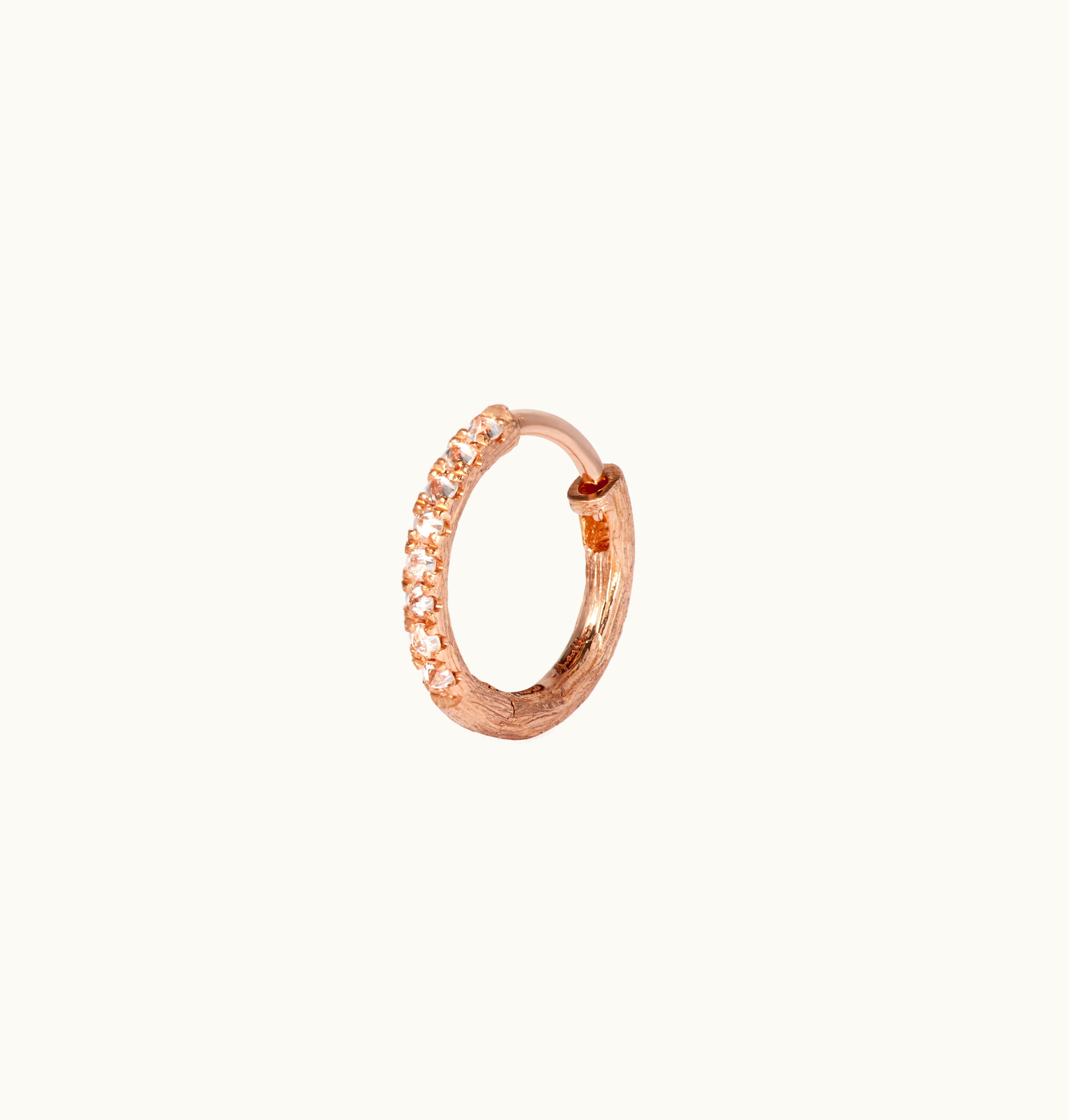 Annoushka Annoushka Dusty Diamonds 18Ct Rose Gold Diamond 12Mm Hoop
