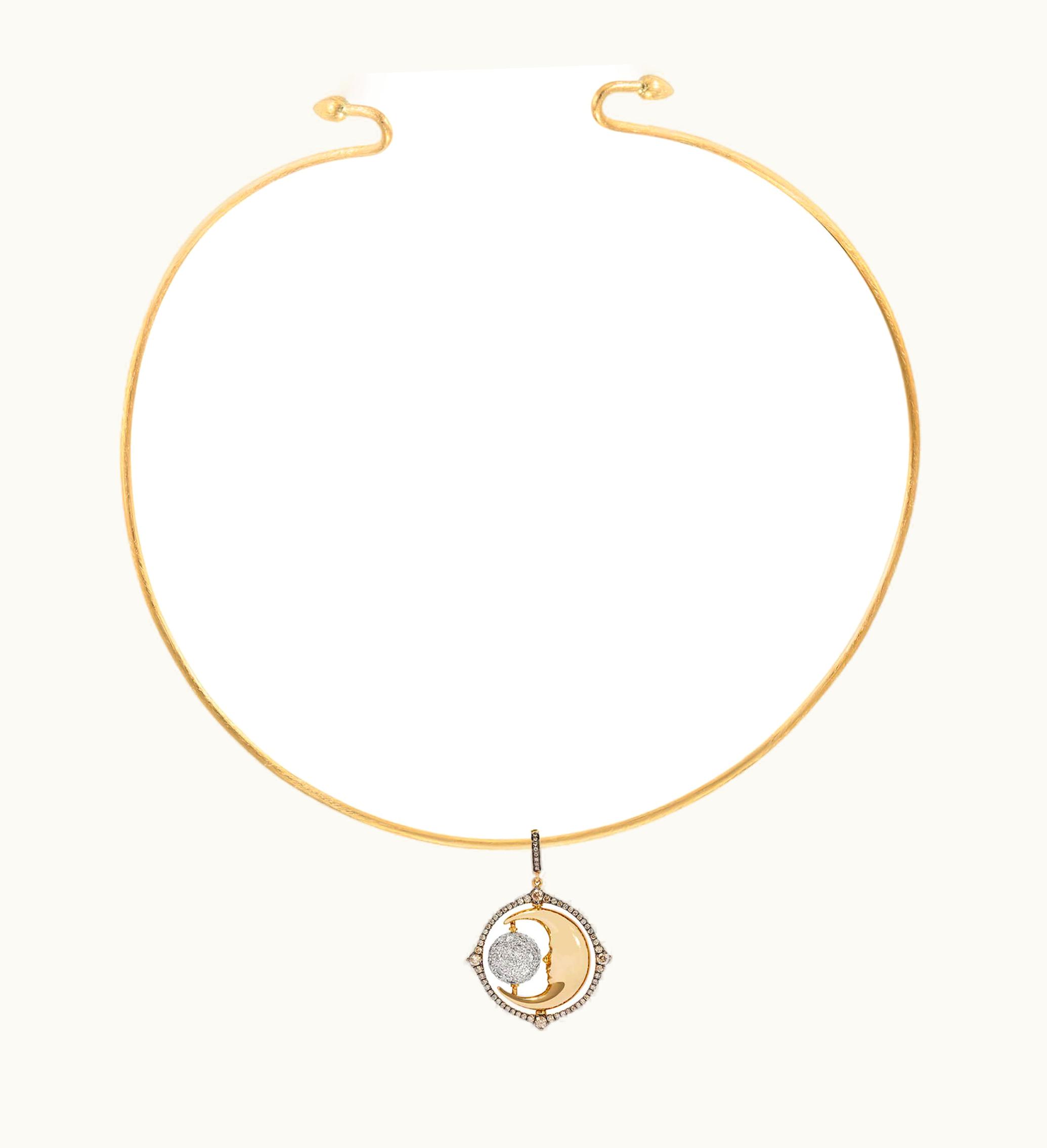 Annoushka Annoushka Mythology 18Ct Gold Diamond Spinning Moon Choker