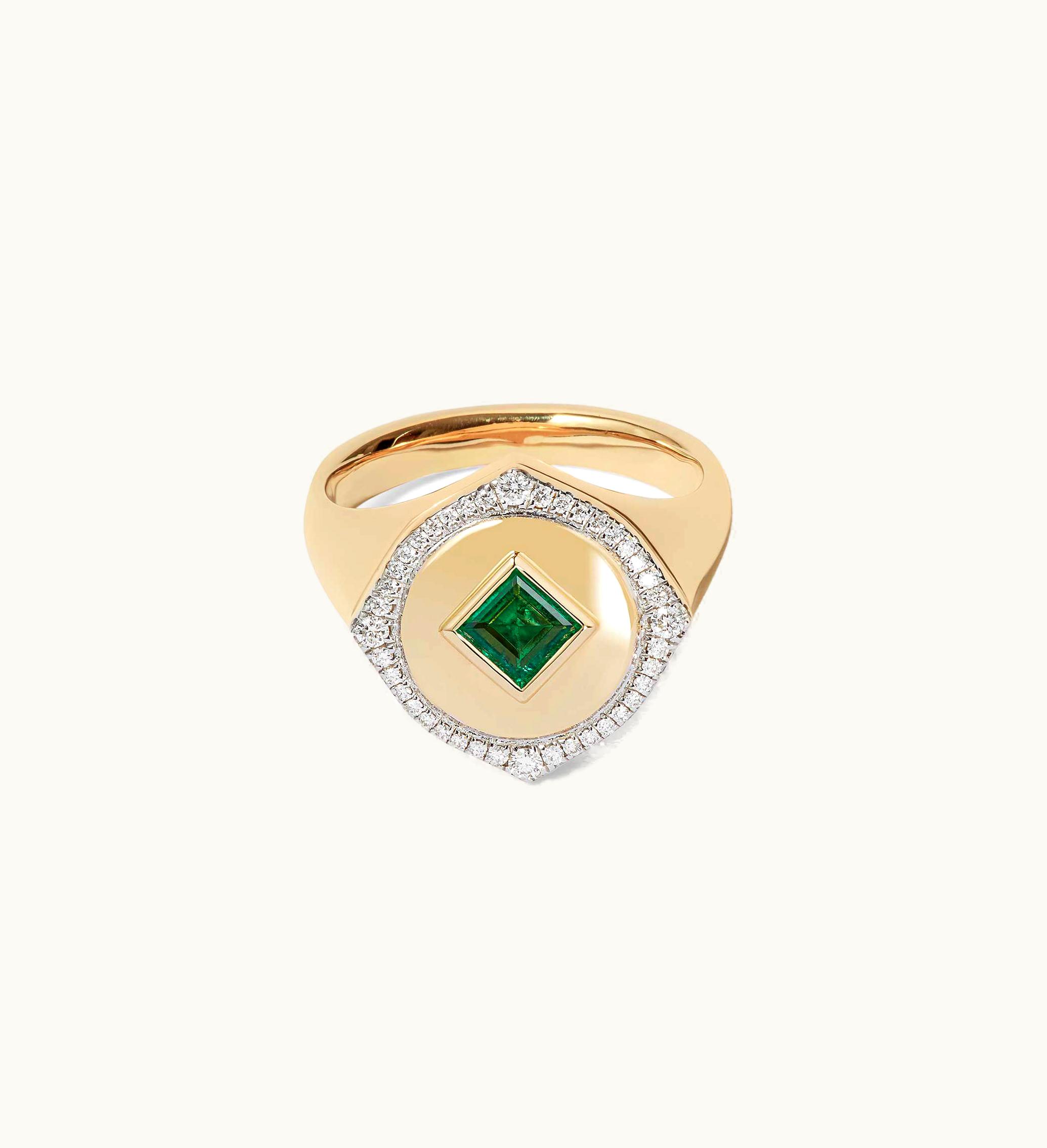 Annoushka Annoushka Lovelocket 18Ct Gold Emerald May Birthstone Ring