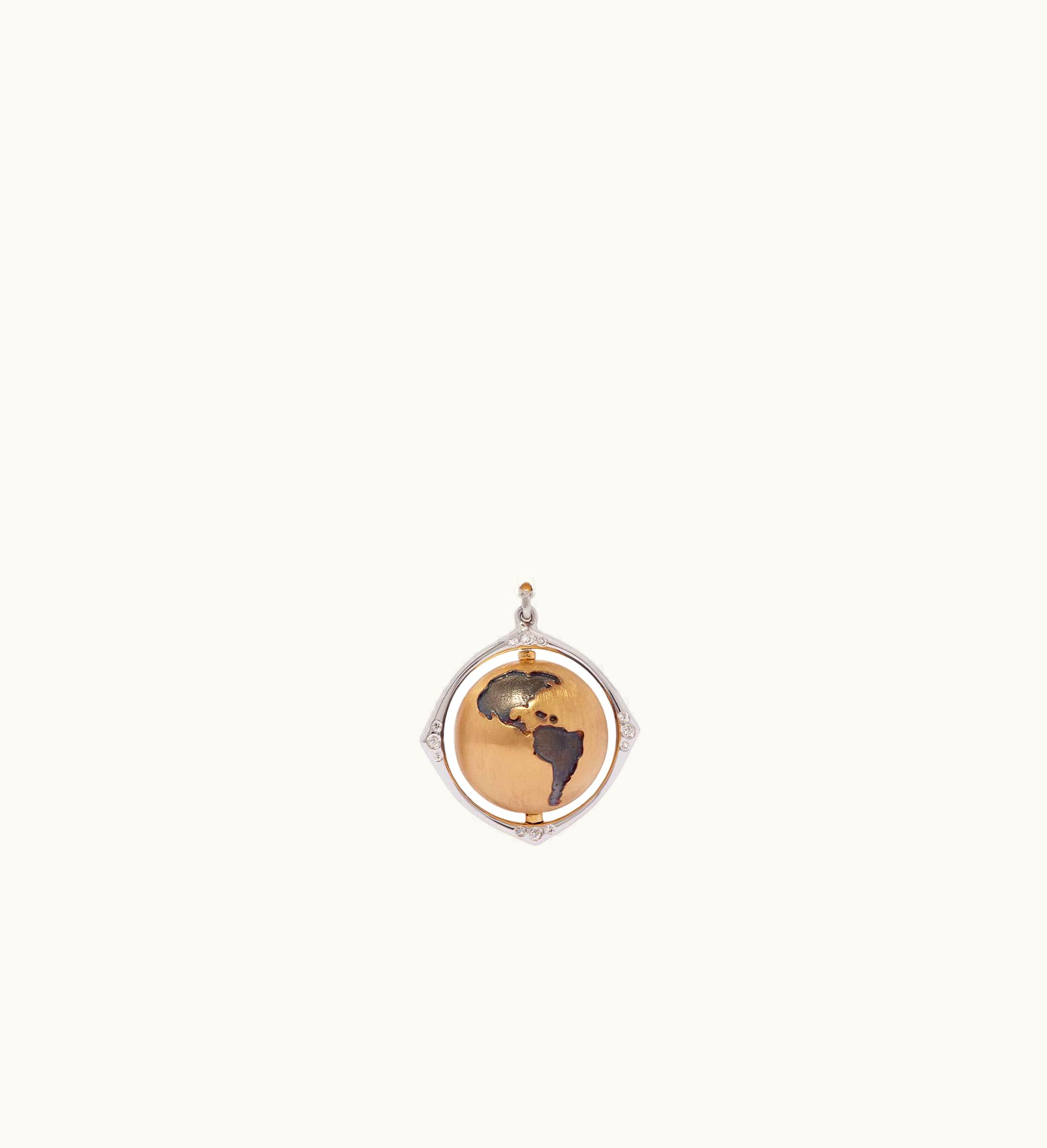 Annoushka Annoushka Mythology 18Ct Gold Spinning Globe Mini Cable Necklace