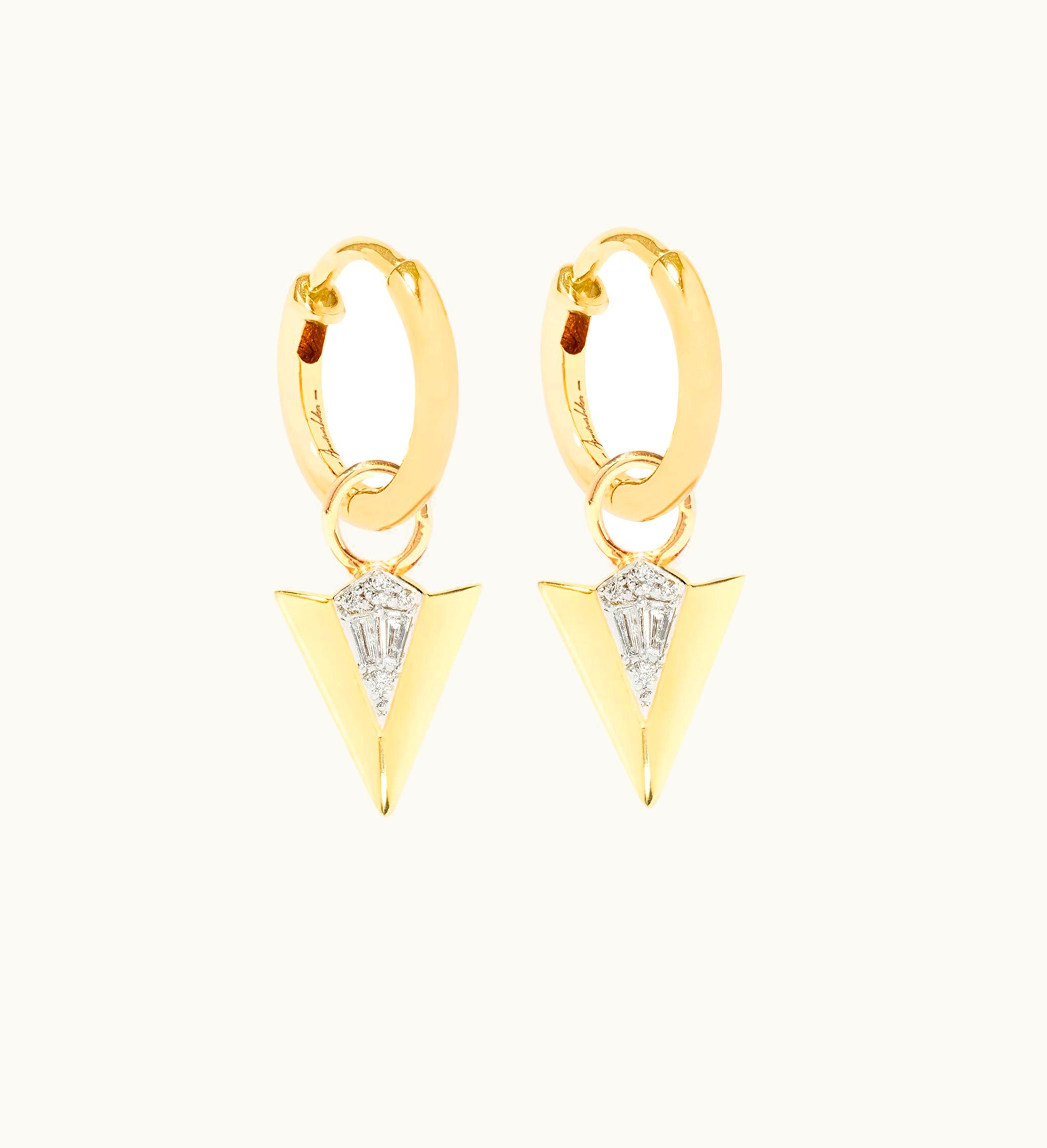Annoushka Annoushka Flight 18Ct Yellow Gold Diamond Arrow Earrings