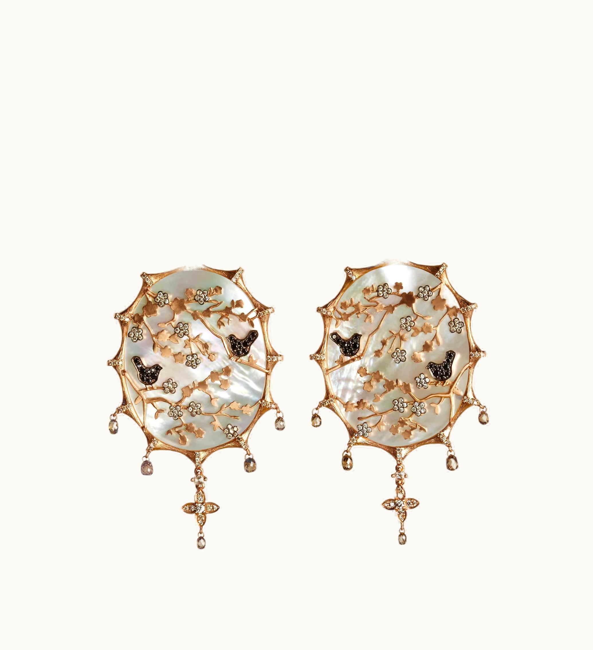 Annoushka Annoushka Dream Catcher 18Ct Rose Gold 4.29 Ct Diamond Earrings