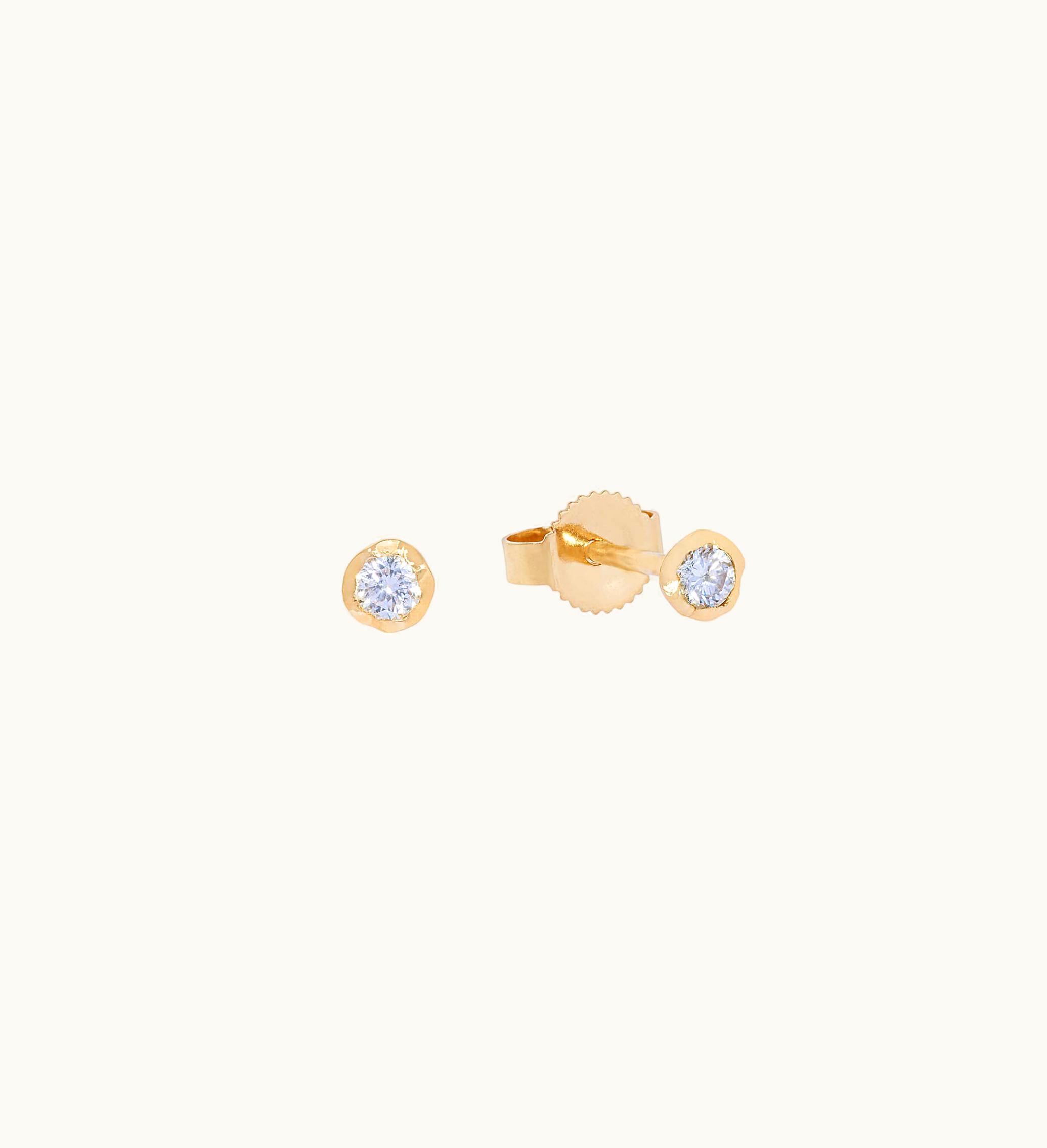 Annoushka Annoushka Marguerite 14Ct Gold Solitaire Small Stud Earrings