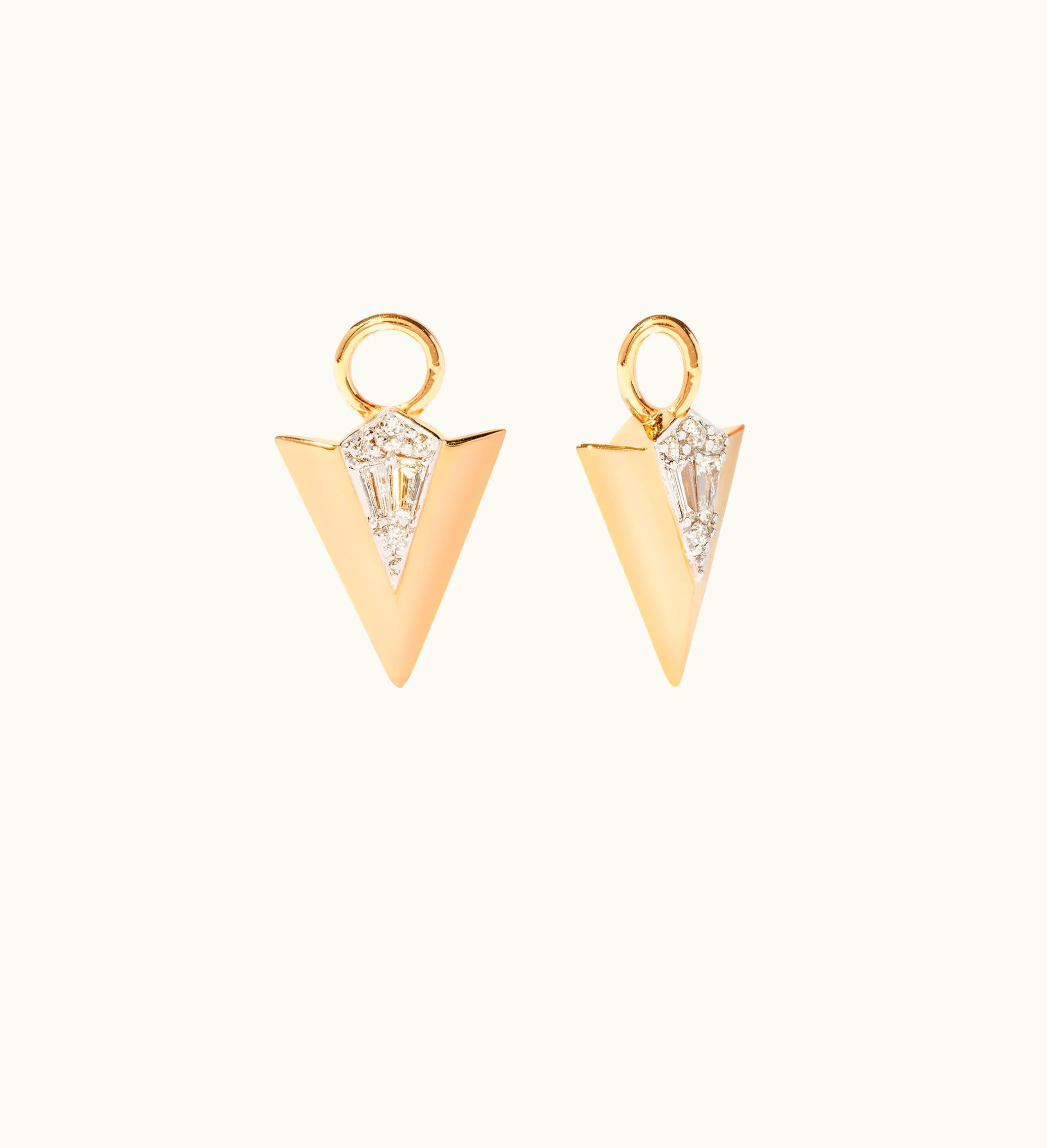 Annoushka Annoushka Flight 18Ct Yellow Gold Arrow Diamond Earring Drops