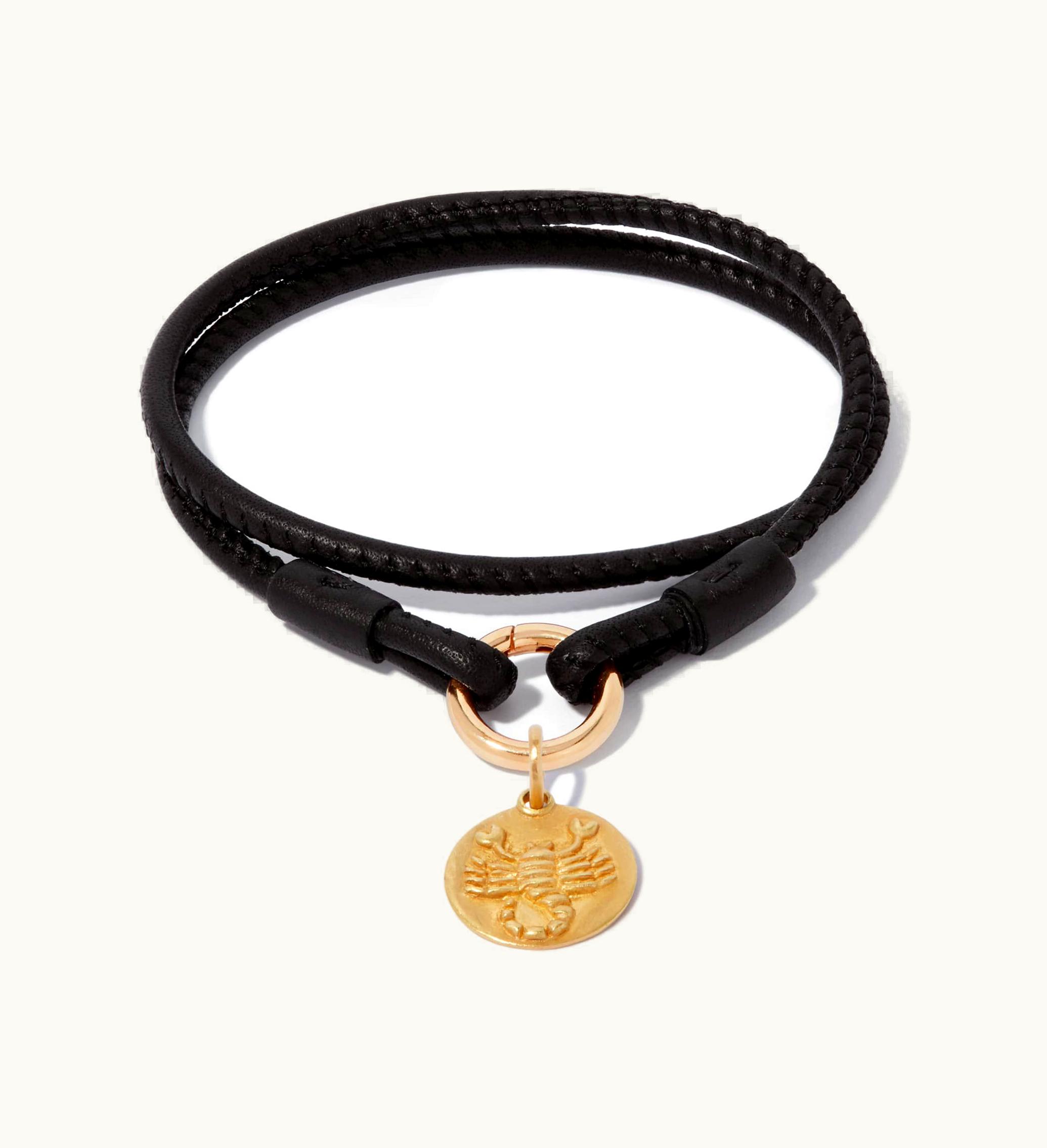 Annoushka Annoushka 18Ct Gold Lovelink 35Cms Leather Scorpio Charm Bracelet