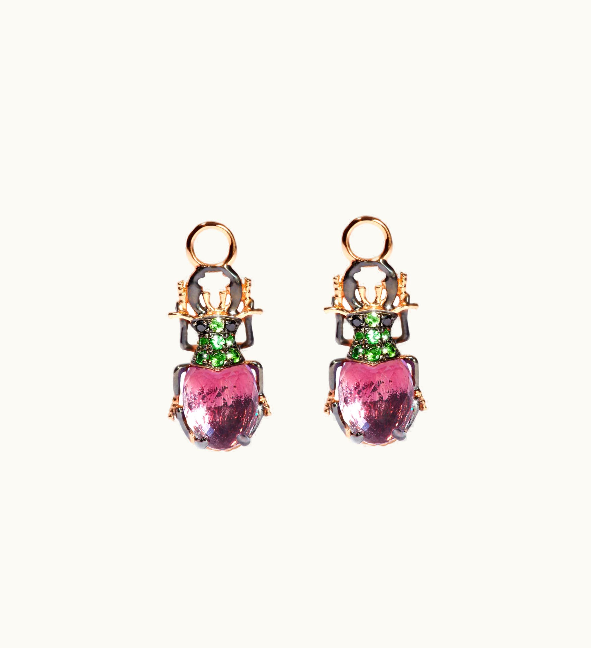 Annoushka Annoushka Mythology 18Ct Rose Gold Amethyst Beetle Earring Drops