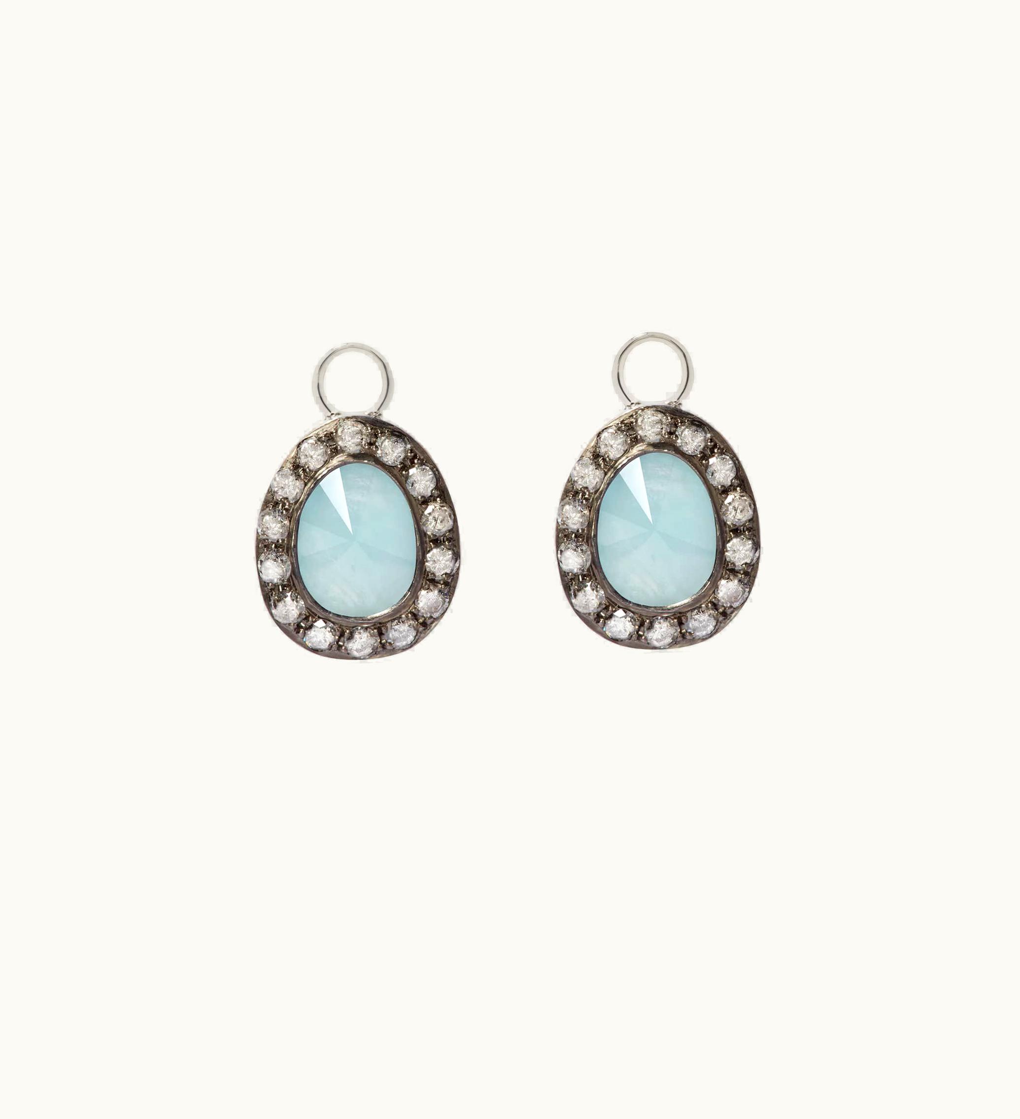 Annoushka Annoushka Dusty Diamonds 18Ct White Gold Aquamarine Earring Drops