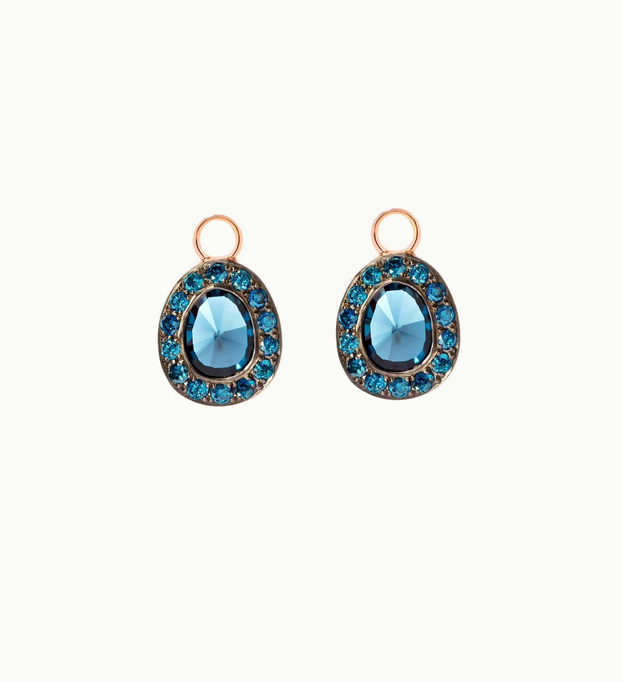 Annoushka Annoushka Dusty Diamonds 18Ct Rose Gold Topaz Earring Drops