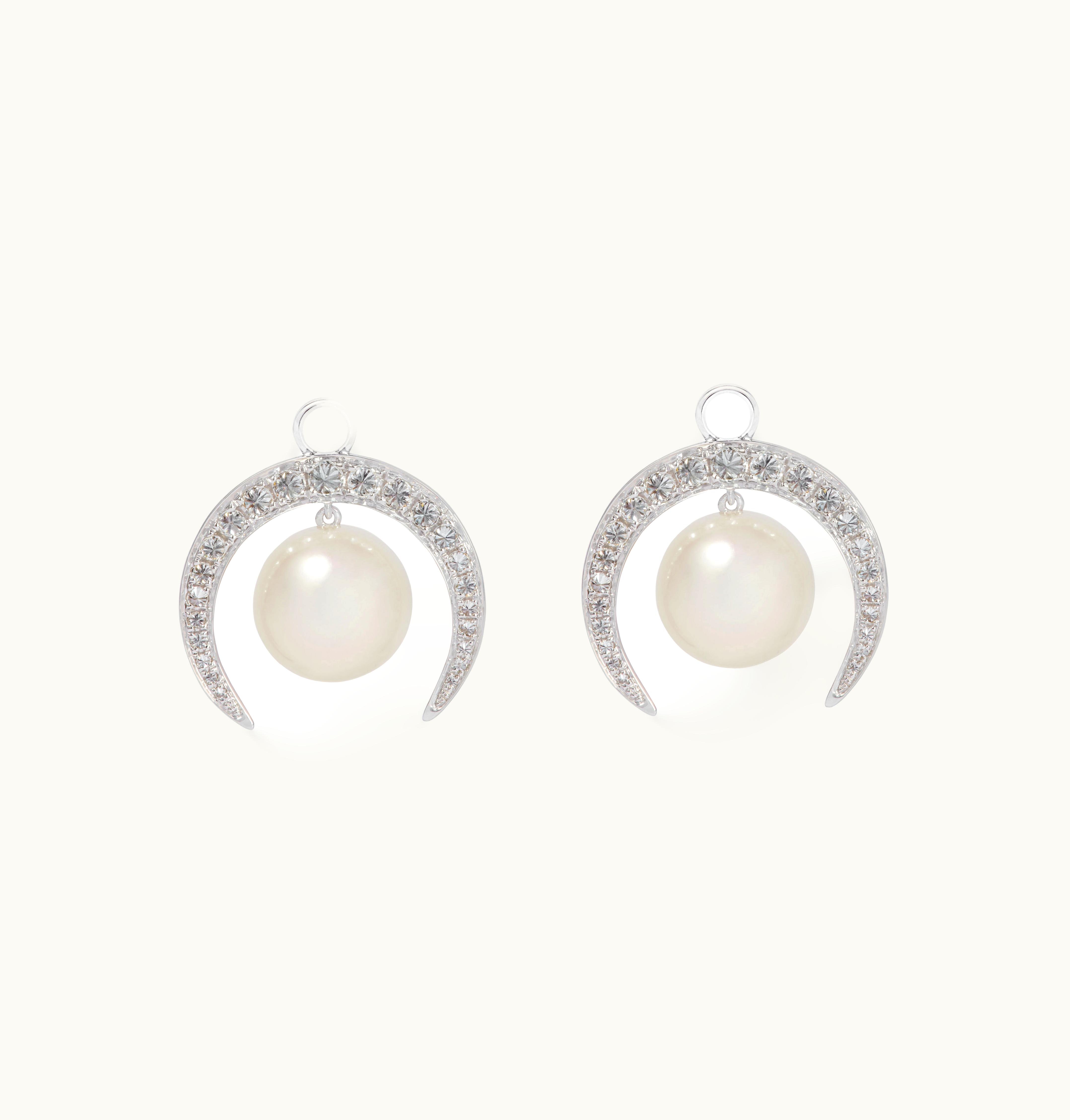 Annoushka Annoushka 18Ct White Gold Diamond & Pearl Earring Drops