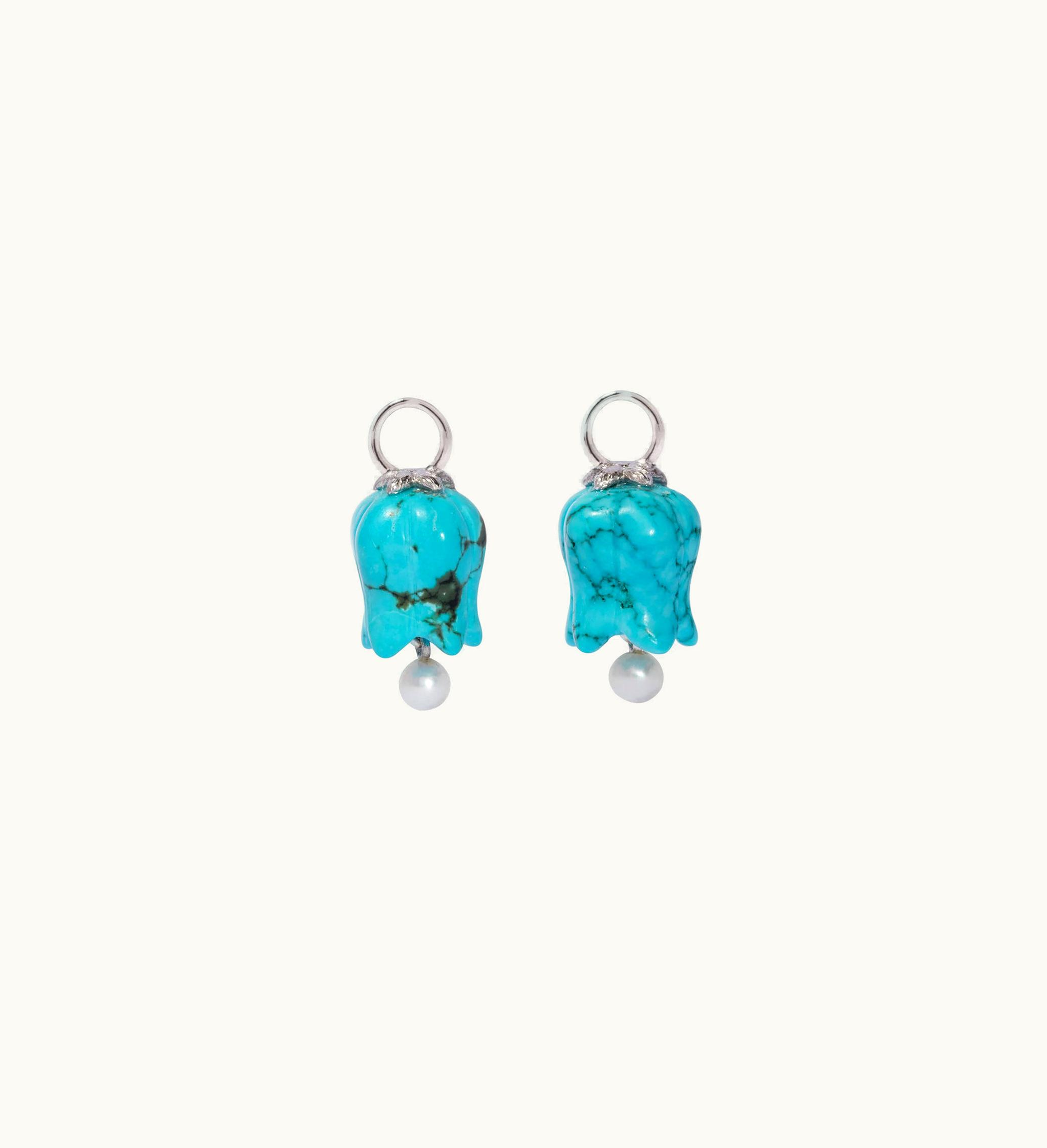 Annoushka Annoushka 18Ct White Gold Turquoise Tulip Earring Drops