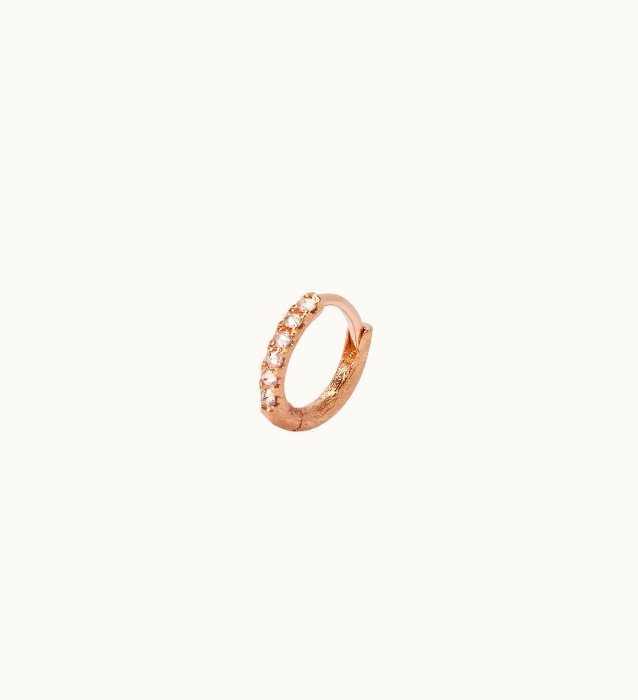 Annoushka Annoushka Dusty Diamonds 18Ct Rose Gold Diamond 10Mm Hoop