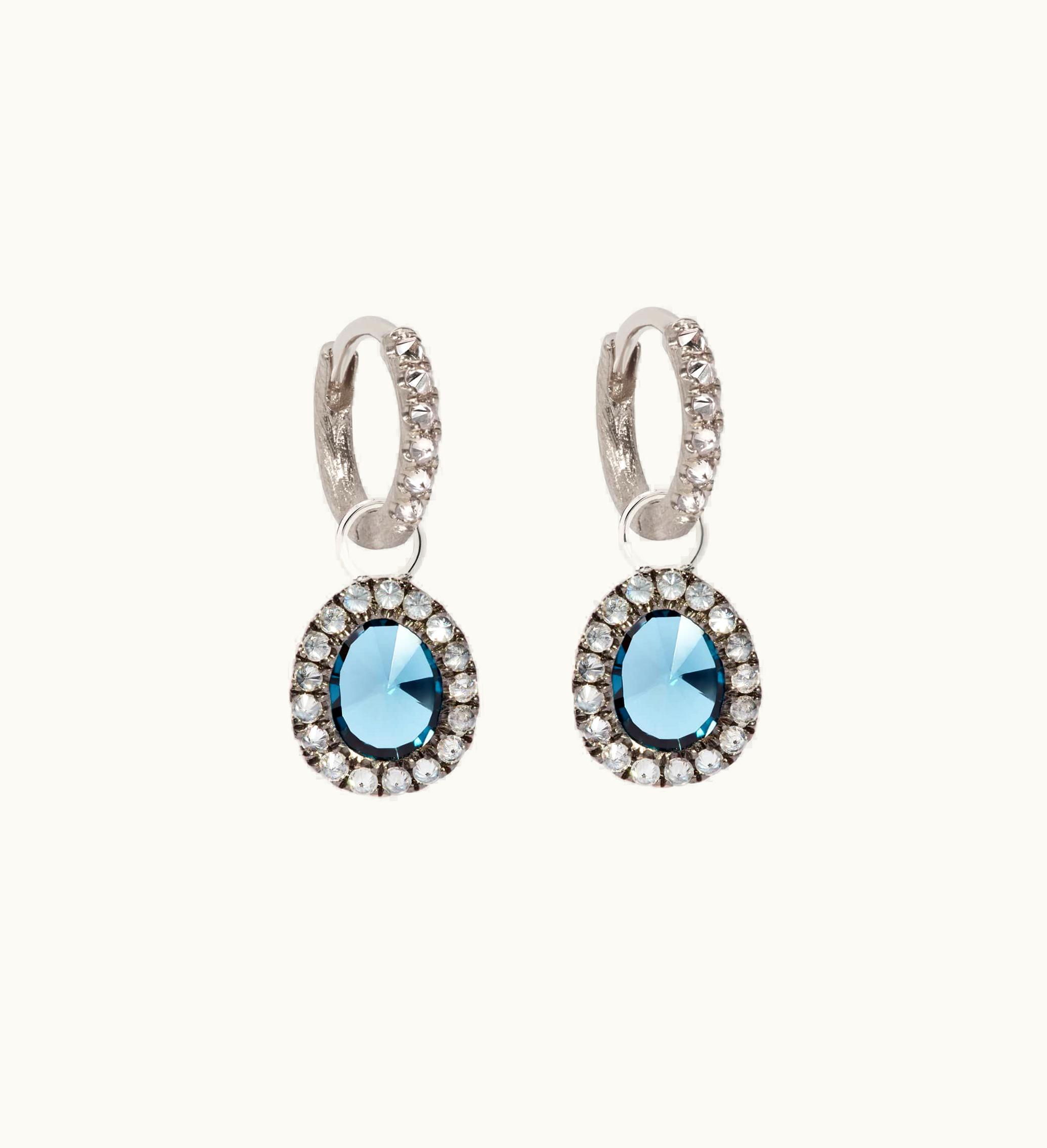 Annoushka Annoushka Dusty Diamonds 18Ct White Gold Small Topaz Earrings