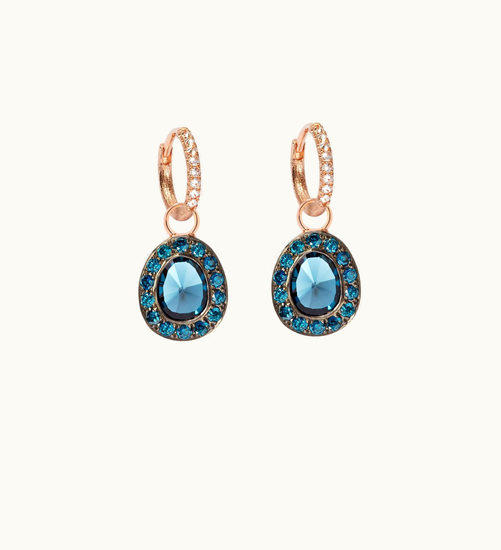 Annoushka Annoushka Dusty Diamonds 18Ct Rose Gold Topaz Earrings
