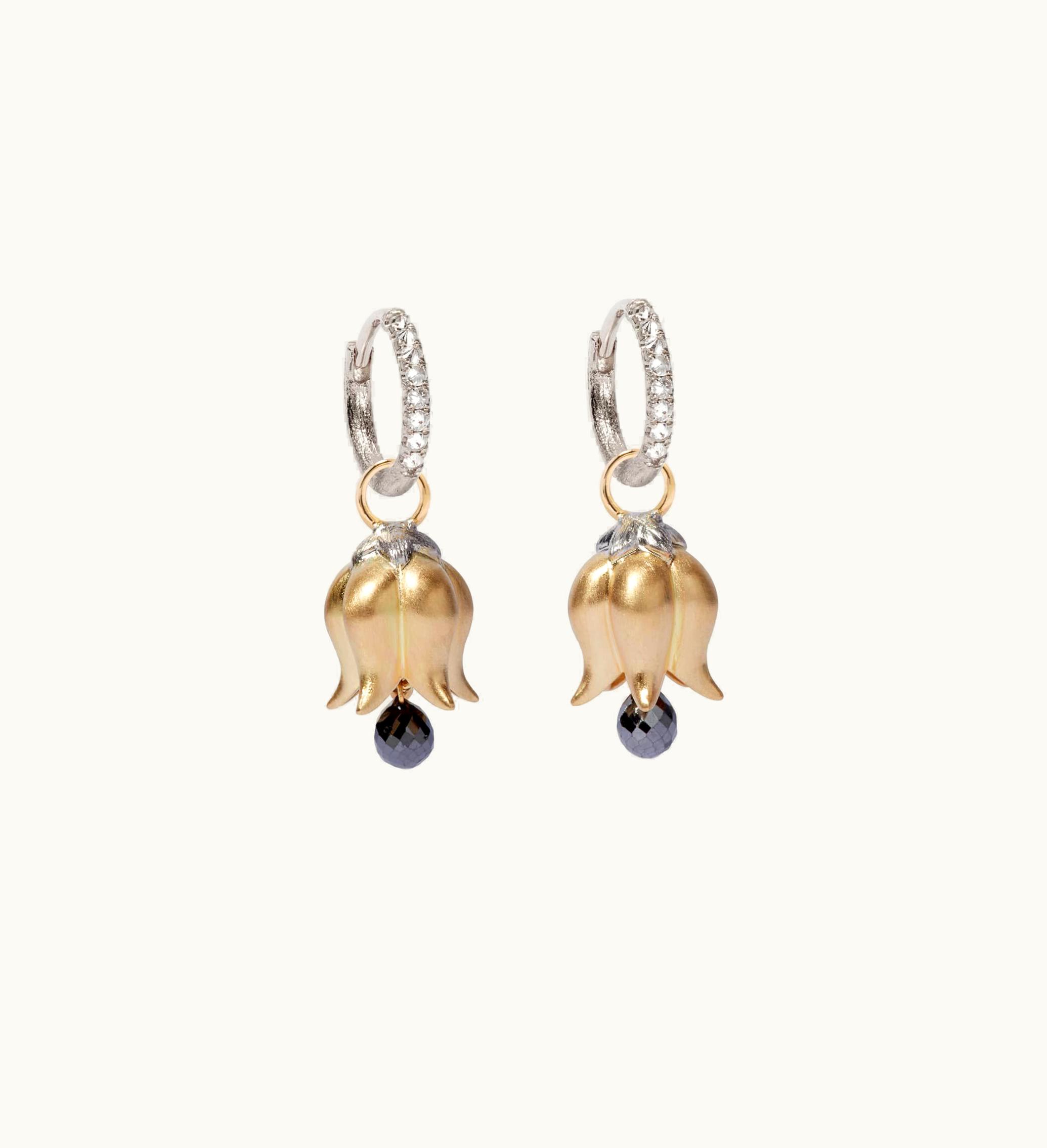 Annoushka Annoushka 18Ct White & Yellow Gold Diamond Tulip Earrings