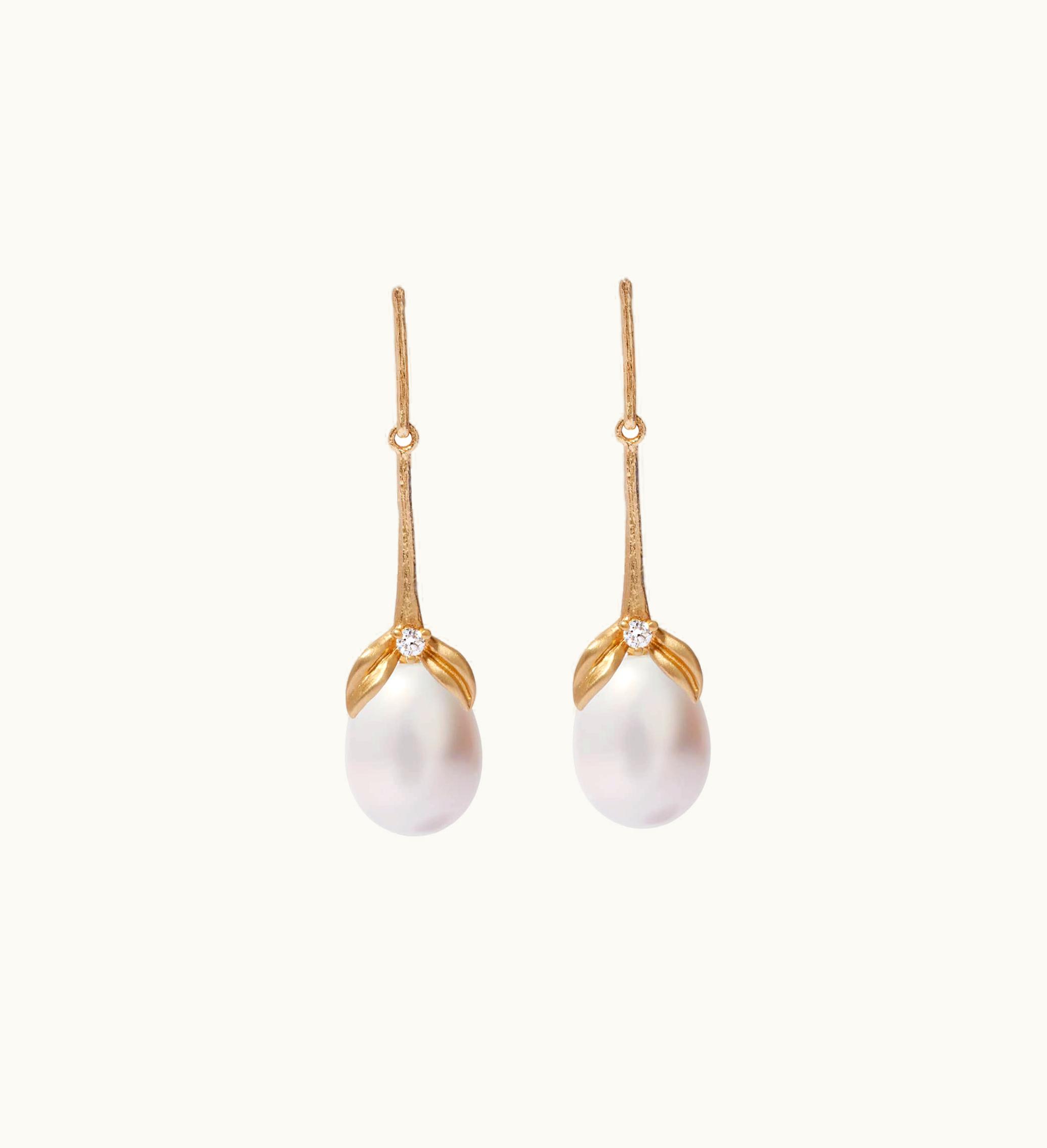 Annoushka Annoushka 18Ct Gold Tulip & Pearl Earrings
