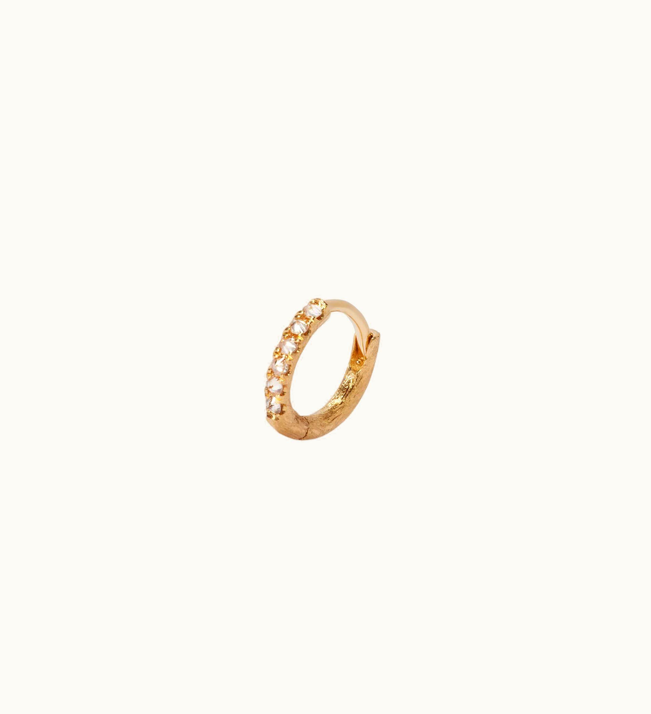 Annoushka Annoushka Dusty Diamonds 18Ct Gold Diamond 10Mm Hoop