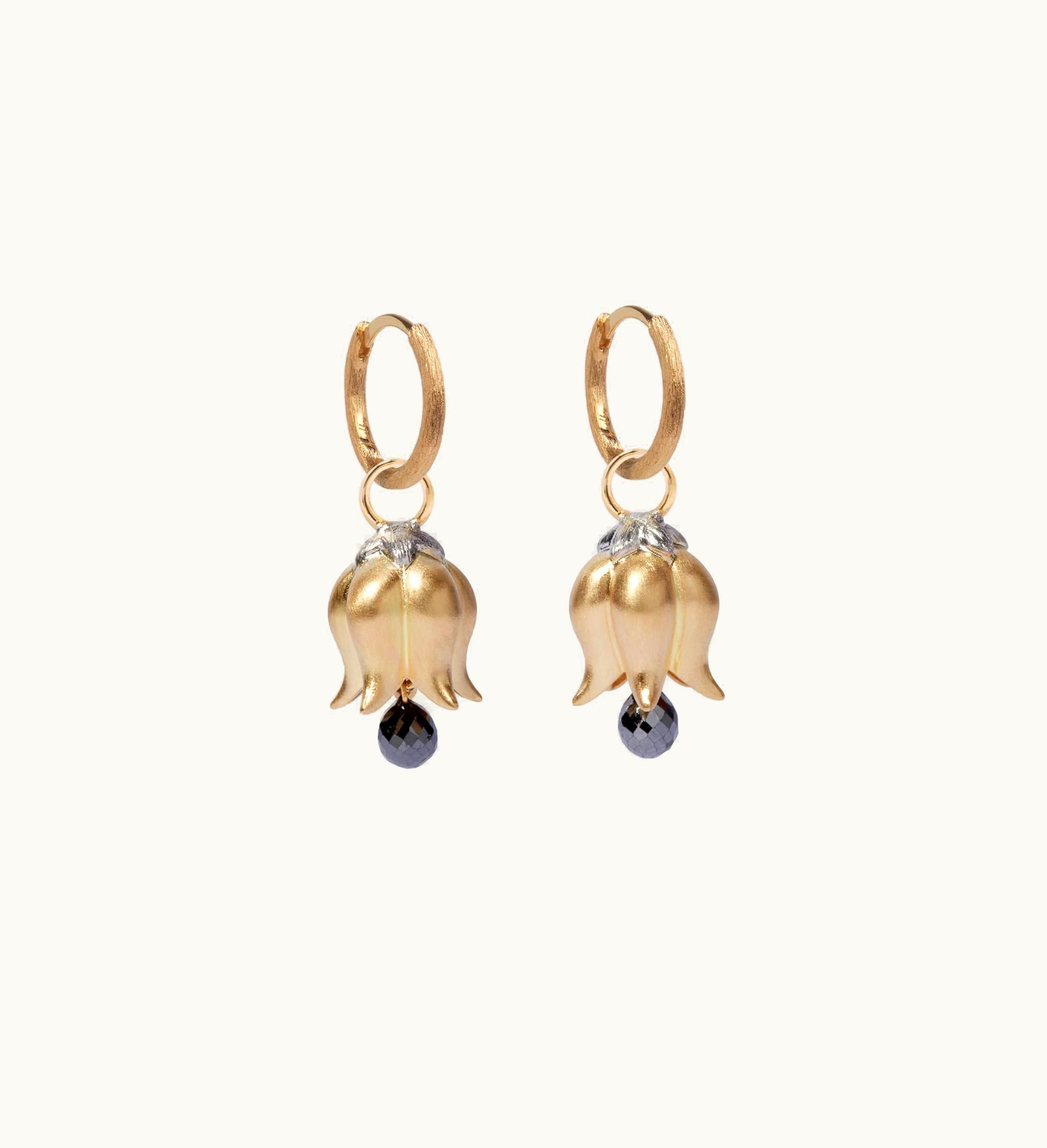 Annoushka Annoushka 18Ct Gold & Diamond Tulip Hoop Earrings