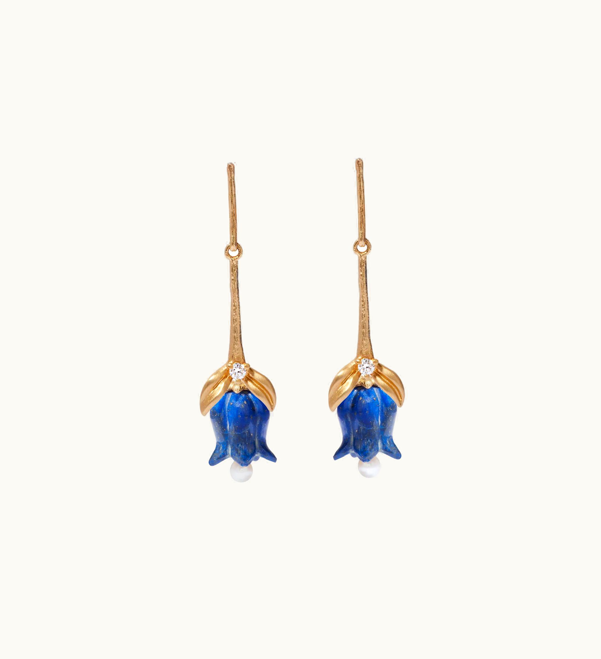 Annoushka Annoushka 18Ct Gold & Lapis Lazuli Tulip Earrings