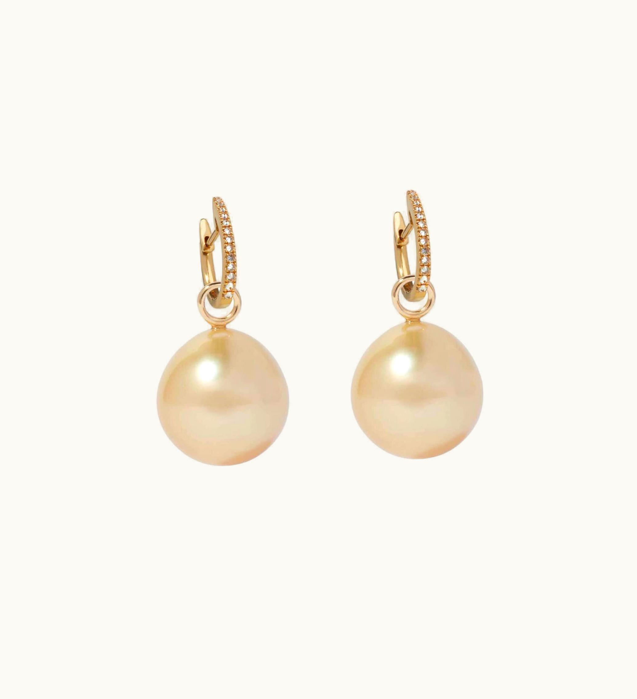 Annoushka Annoushka 18Ct Gold Diamond South Sea Drop Earrings