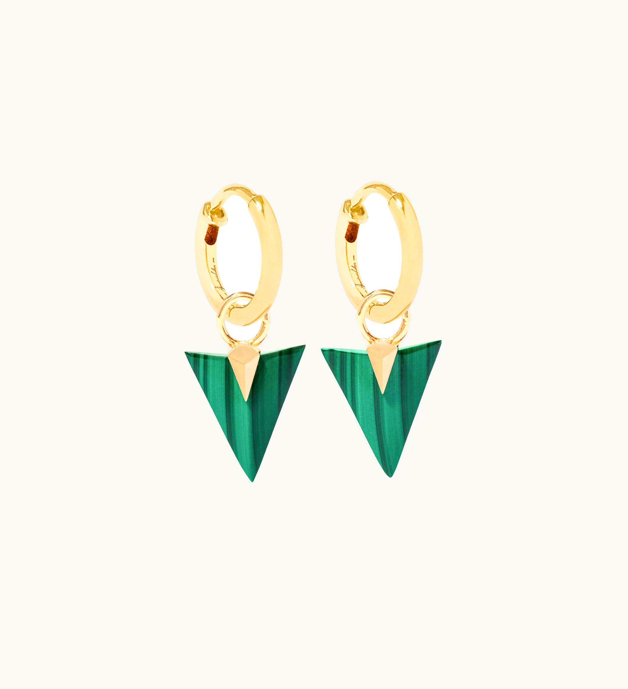 Annoushka Annoushka Flight 18Ct Yellow Gold Arrow Malachite Earrings