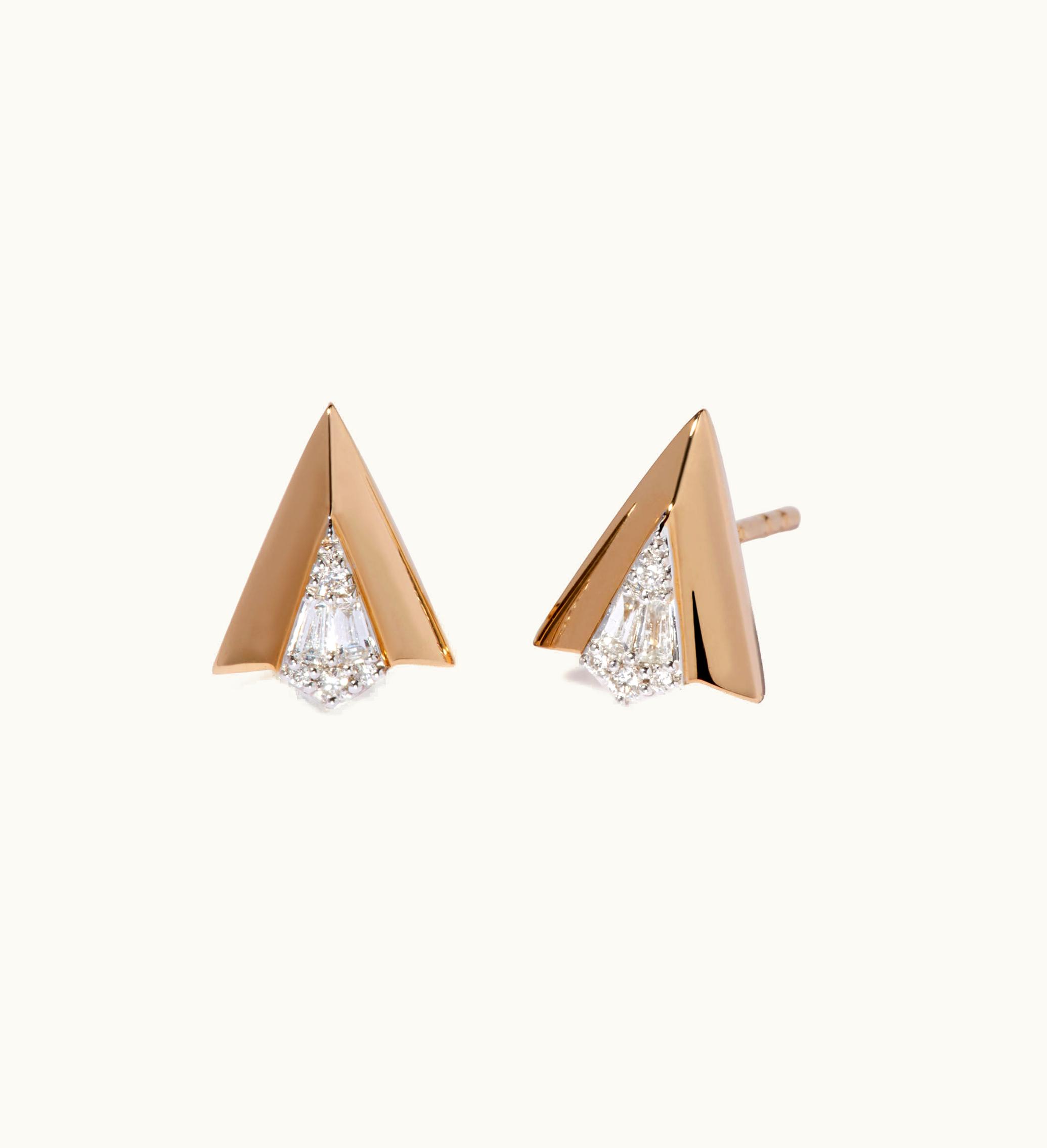 Annoushka Annoushka Flight 18Ct Yellow Gold Arrow Diamond Stud Earrings