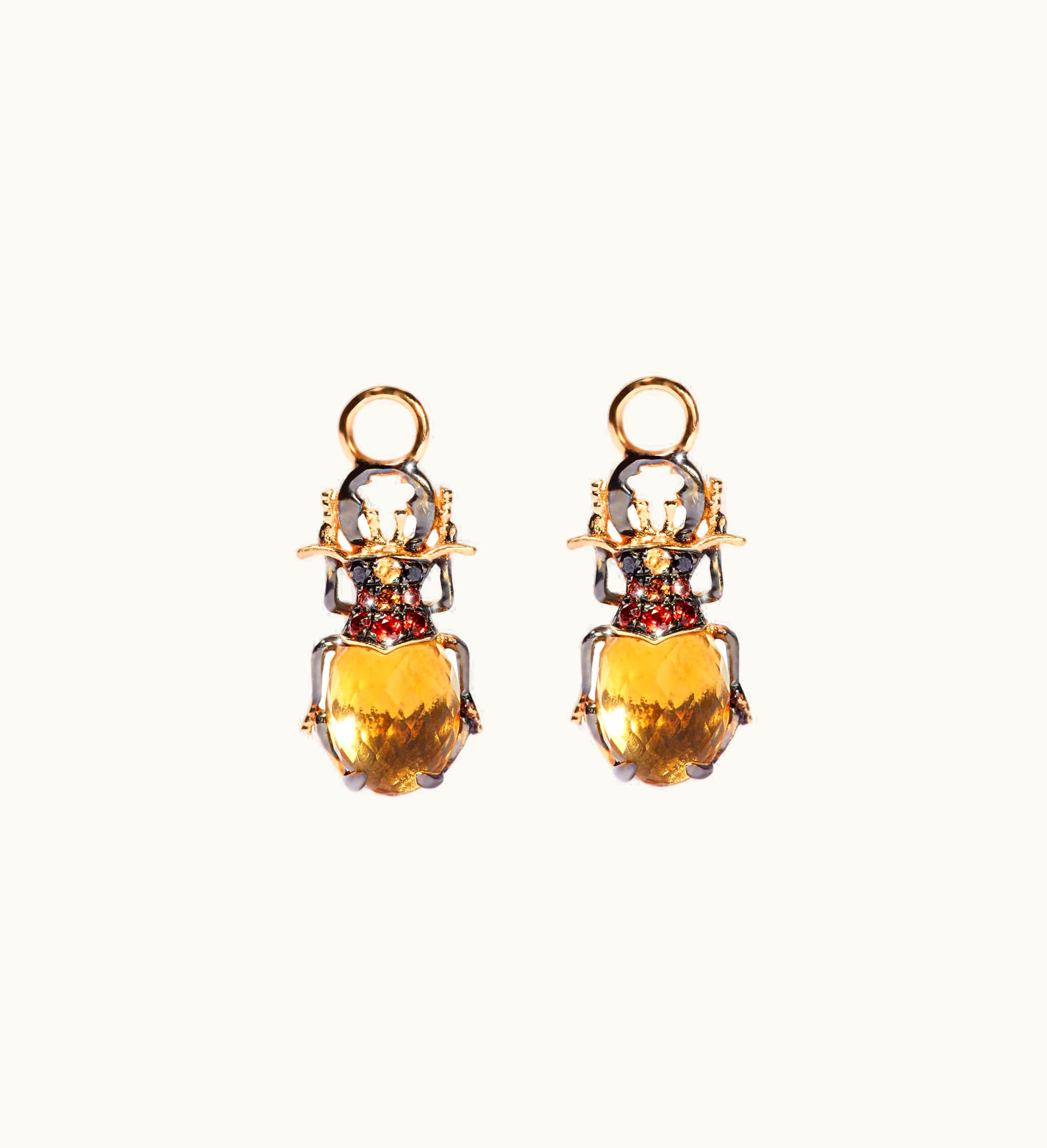 Annoushka Annoushka Mythology 18Ct Gold Citrine Beetle Earring Drops