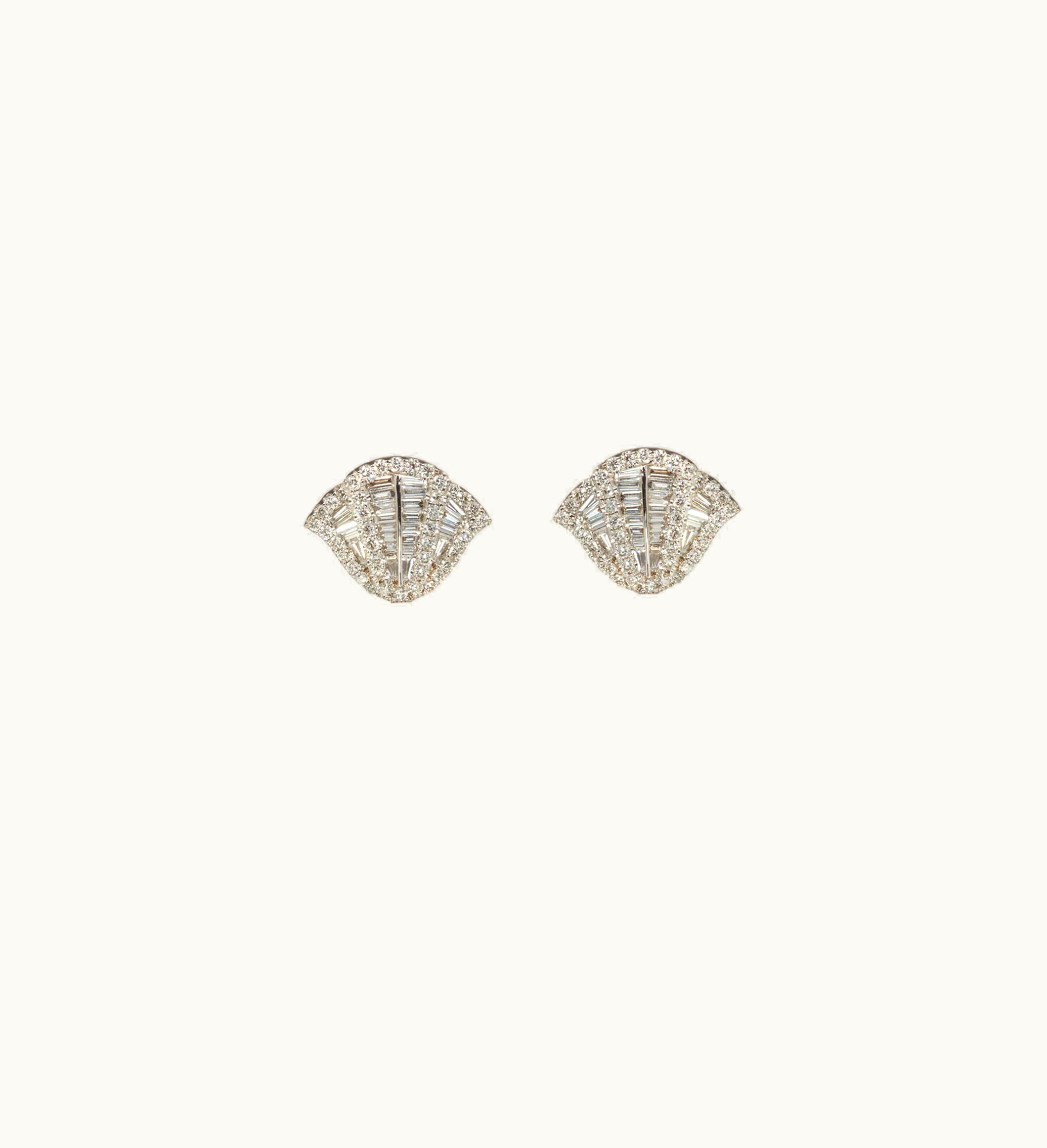 Annoushka Annoushka Flamenco 18Ct White Gold Diamond Stud Earrings