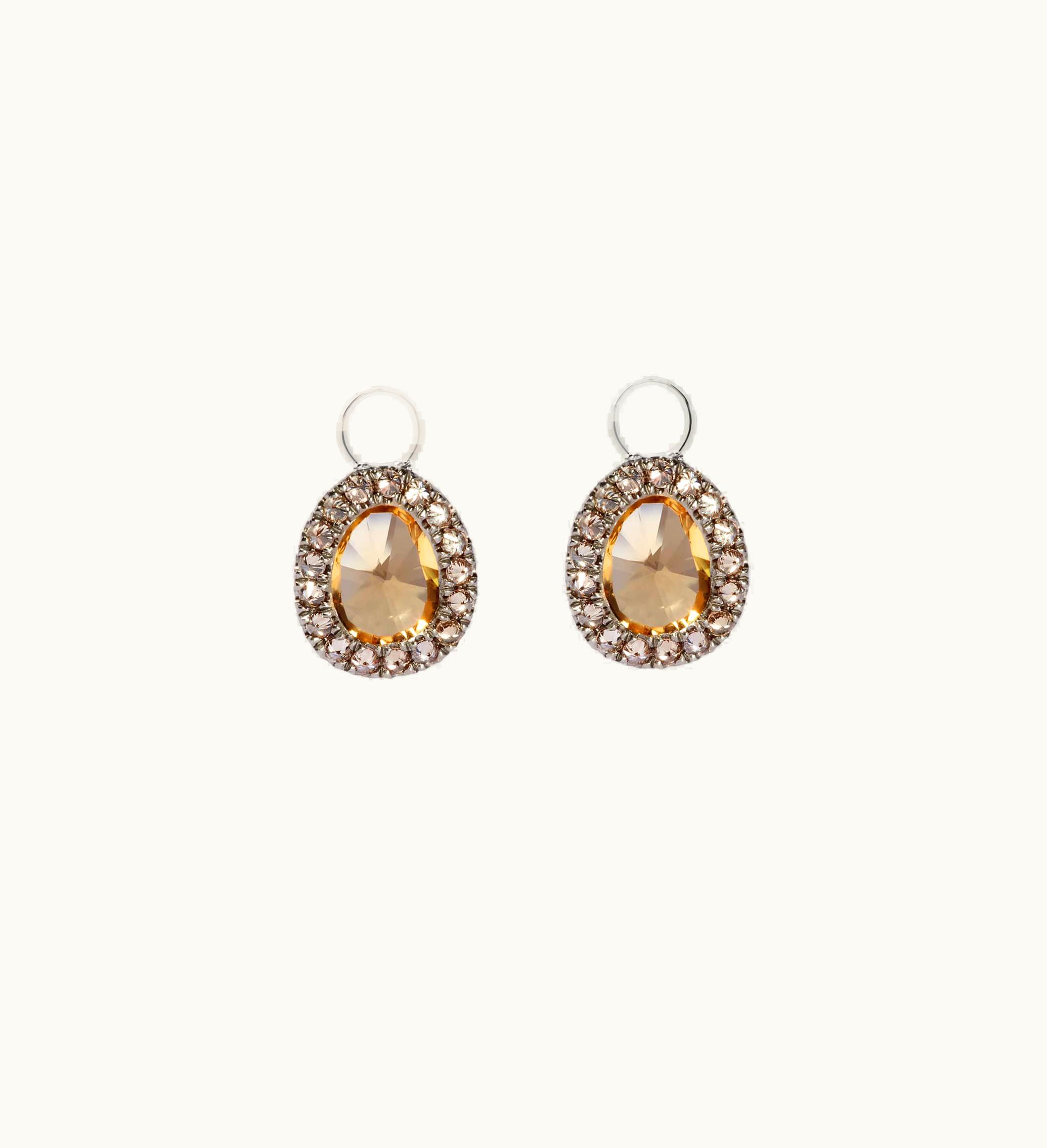 Annoushka Annoushka Dusty Diamonds 18Ct White Gold Citrine Mini Earring Drops