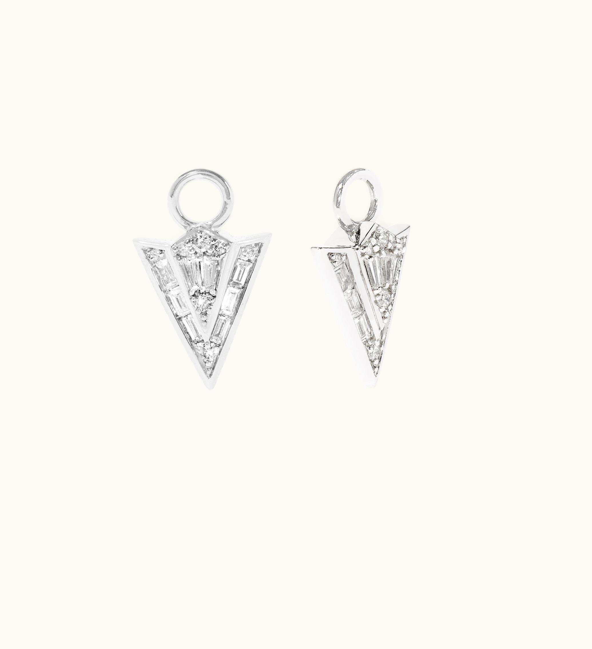 Annoushka Flight 18Ct White Gold Arrow Diamond Earring Drops