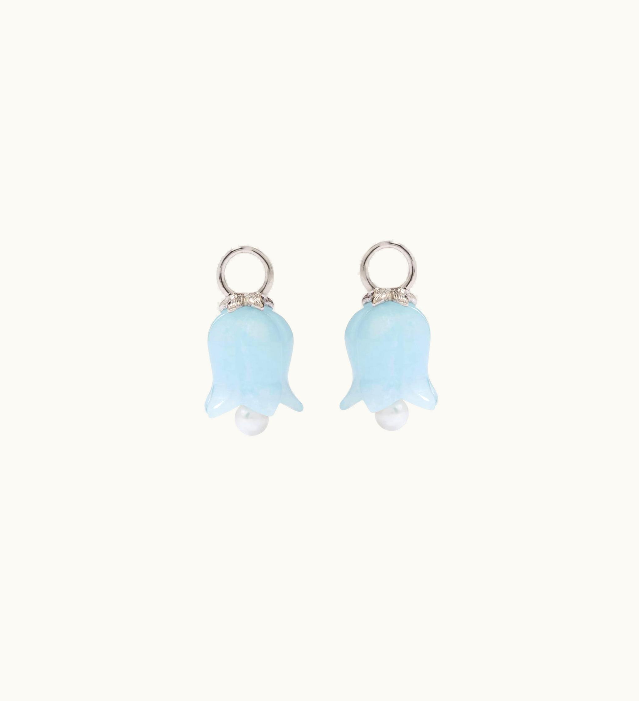 Annoushka 18Ct White Gold Aquamarine Tulip Earring Drops