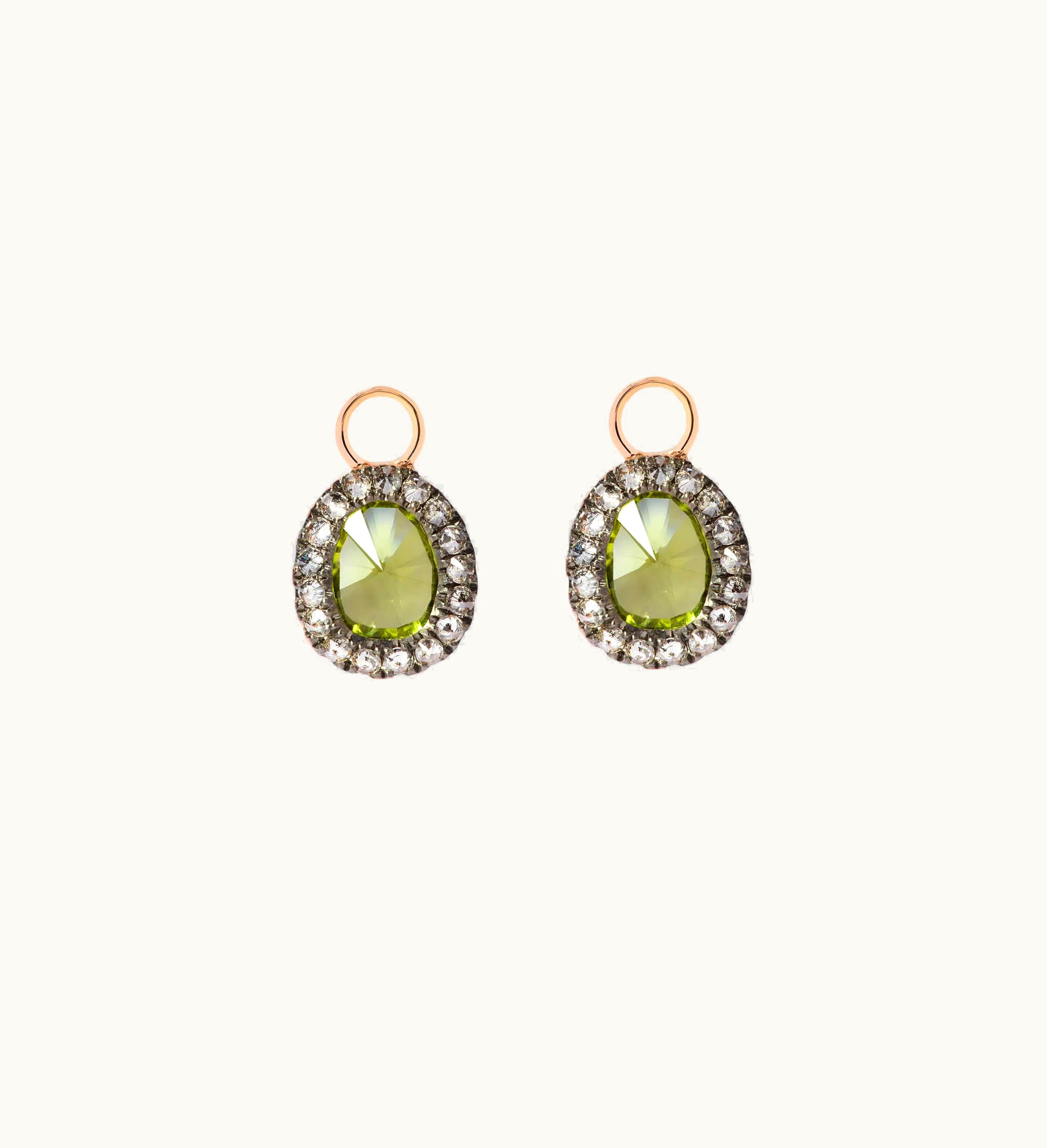 Annoushka Dusty Diamonds 18Ct Rose Gold Peridot Mini Earring Drops