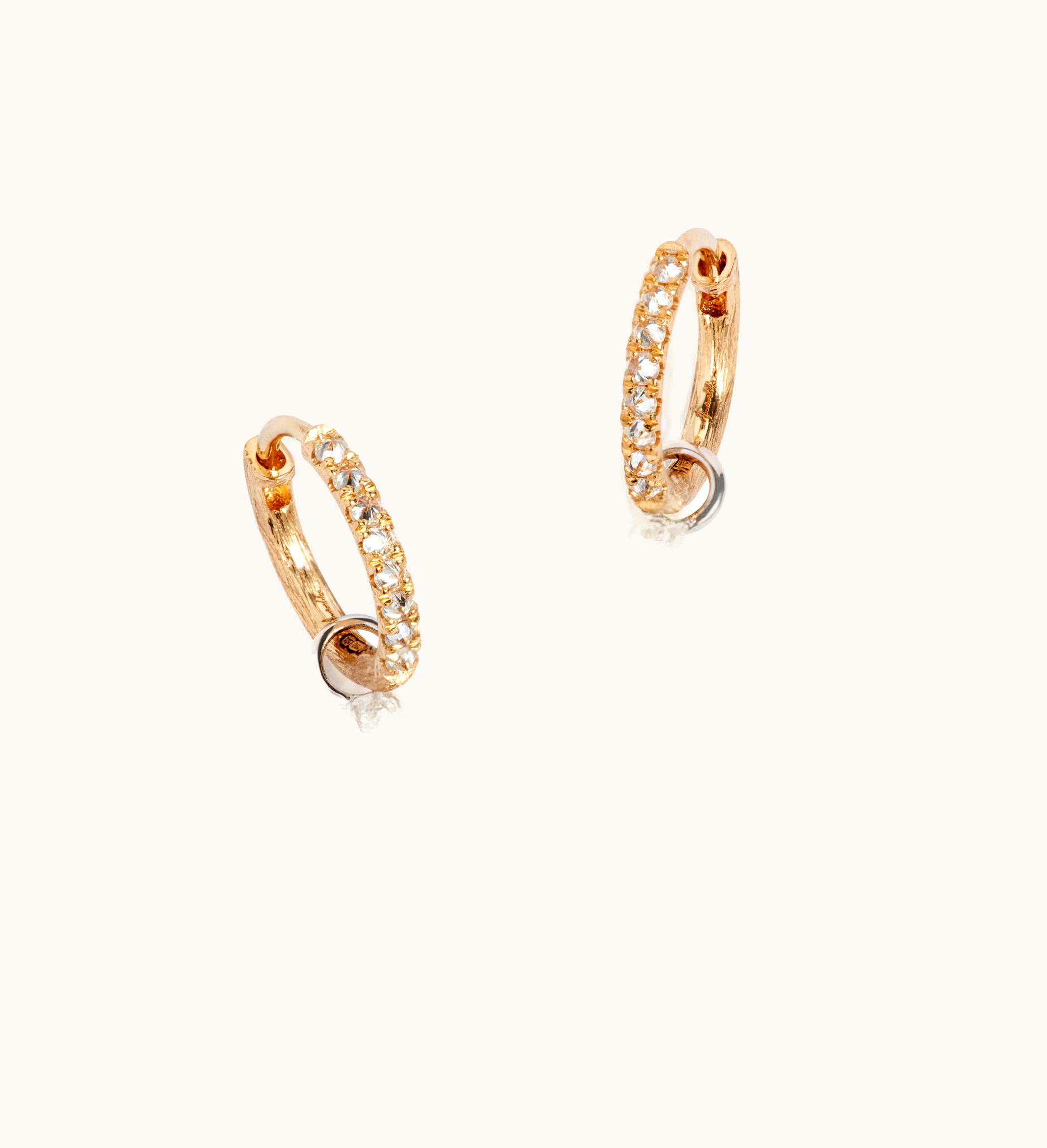 Annoushka Marguerite 18Ct White & Yellow Gold Diamond Earrings
