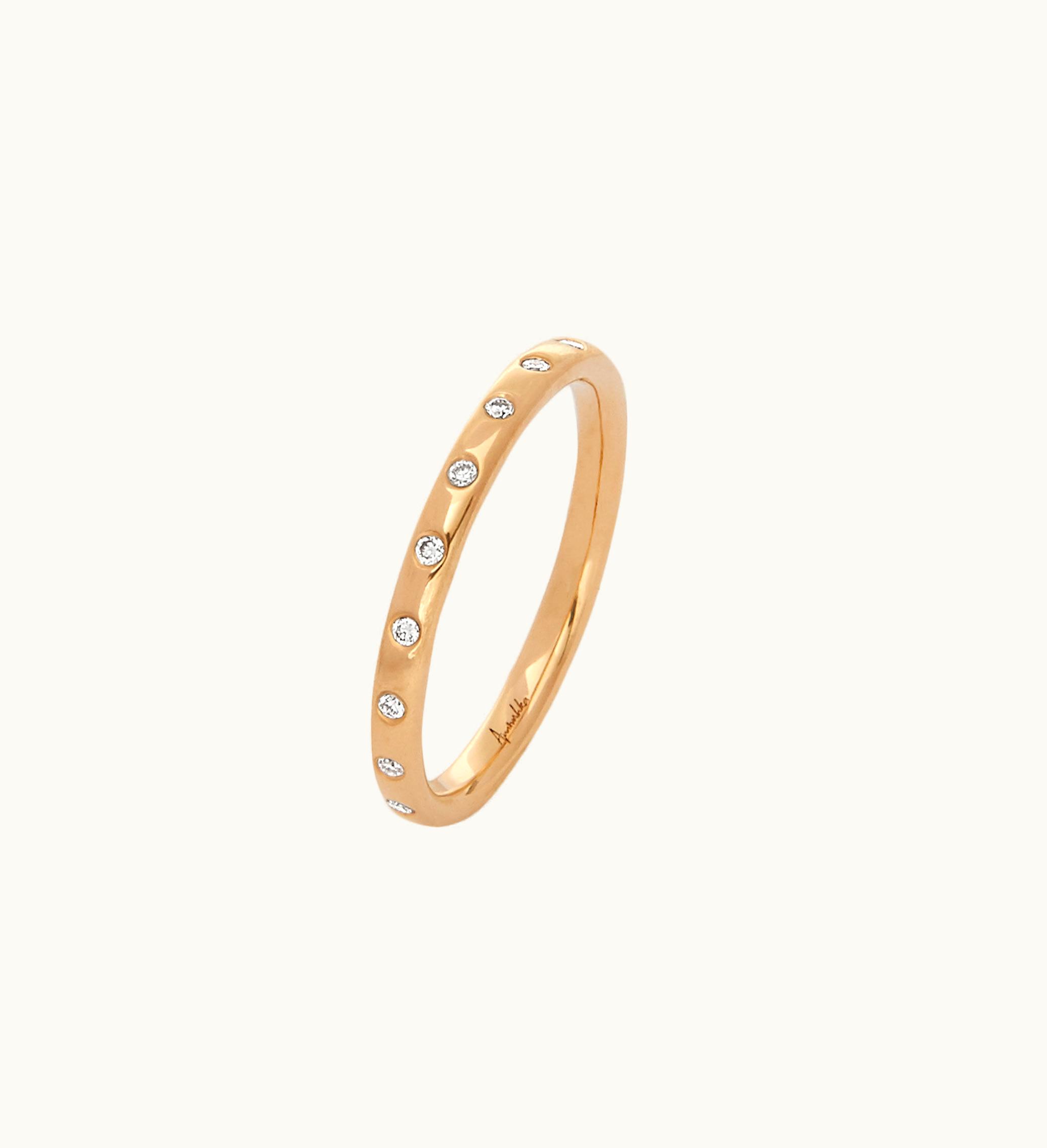Annoushka 18Ct Gold & Diamond 2mm Wedding Ring