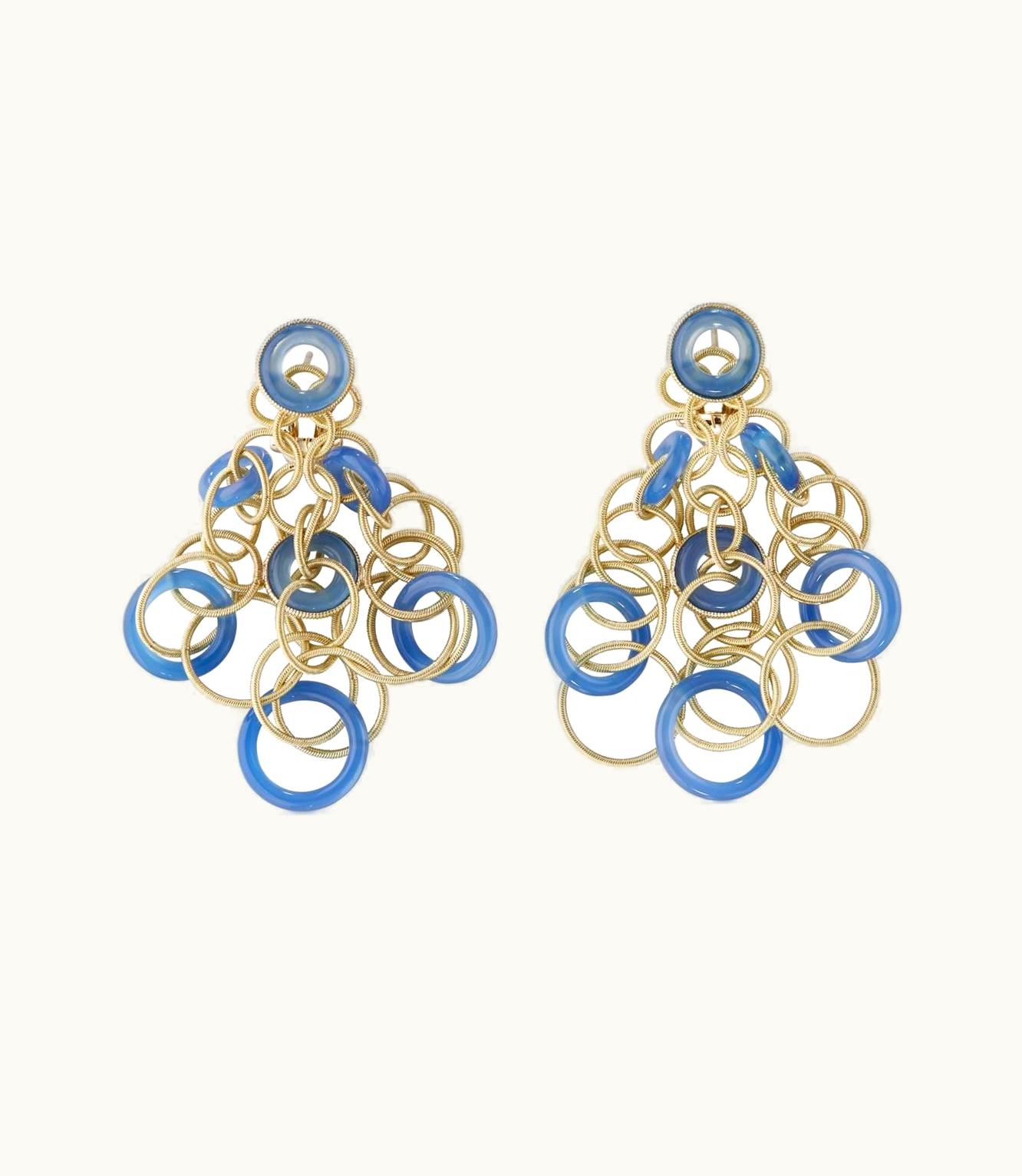 Buccellati Buccellati Hawaii Color Earrings Earrings In Yellow Gold Set With Chalcedony JAUEAR015060