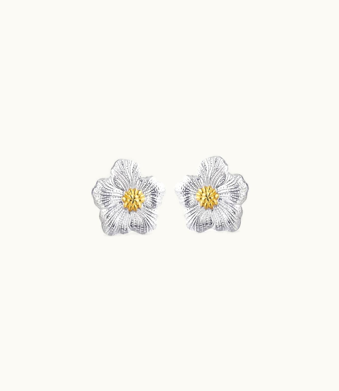 Buccellati Buccellati Blossoms Vermeil Earrings Earrings In Rhodium-Plated And Gold-Plated Sterling Silver JAGEAR013034