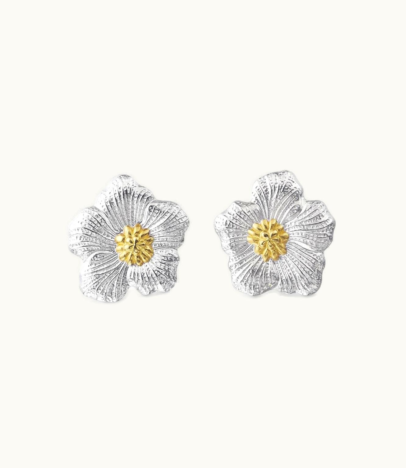 Buccellati Buccellati Blossoms Vermeil Earrings Earrings In Rhodium-Plated And Gold-Plated Sterling Silver JAGEAR012286