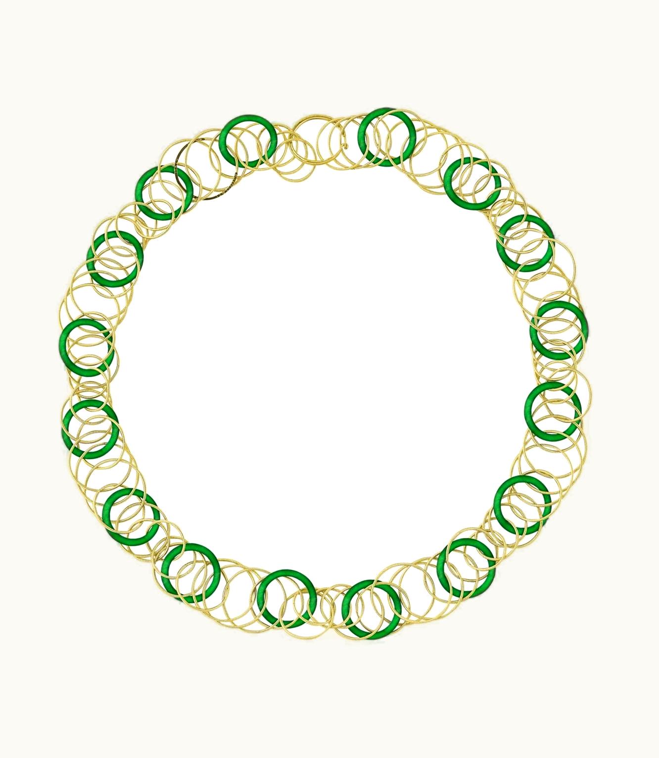 Buccellati Buccellati Hawaii Color Necklace Necklace In Yellow Gold Set With Jade JAUNEC014349