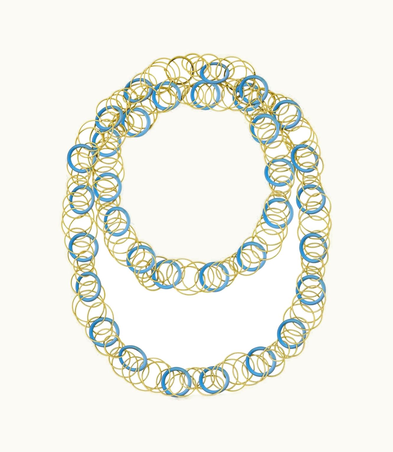 Buccellati Buccellati Hawaii Color Necklace Necklace In Yellow Gold Set With Chalcedony JAUNEC014353