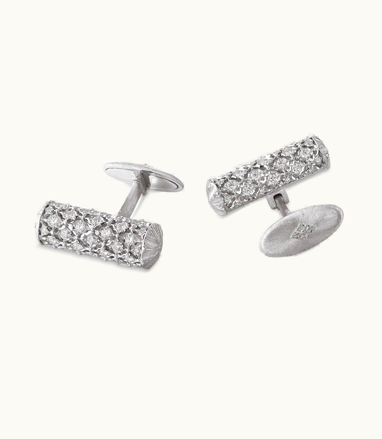 Buccellati Buccellati Premium Gentleman Cufflinks Cufflinks In White Gold Set With Diamonds JAUCUF012865