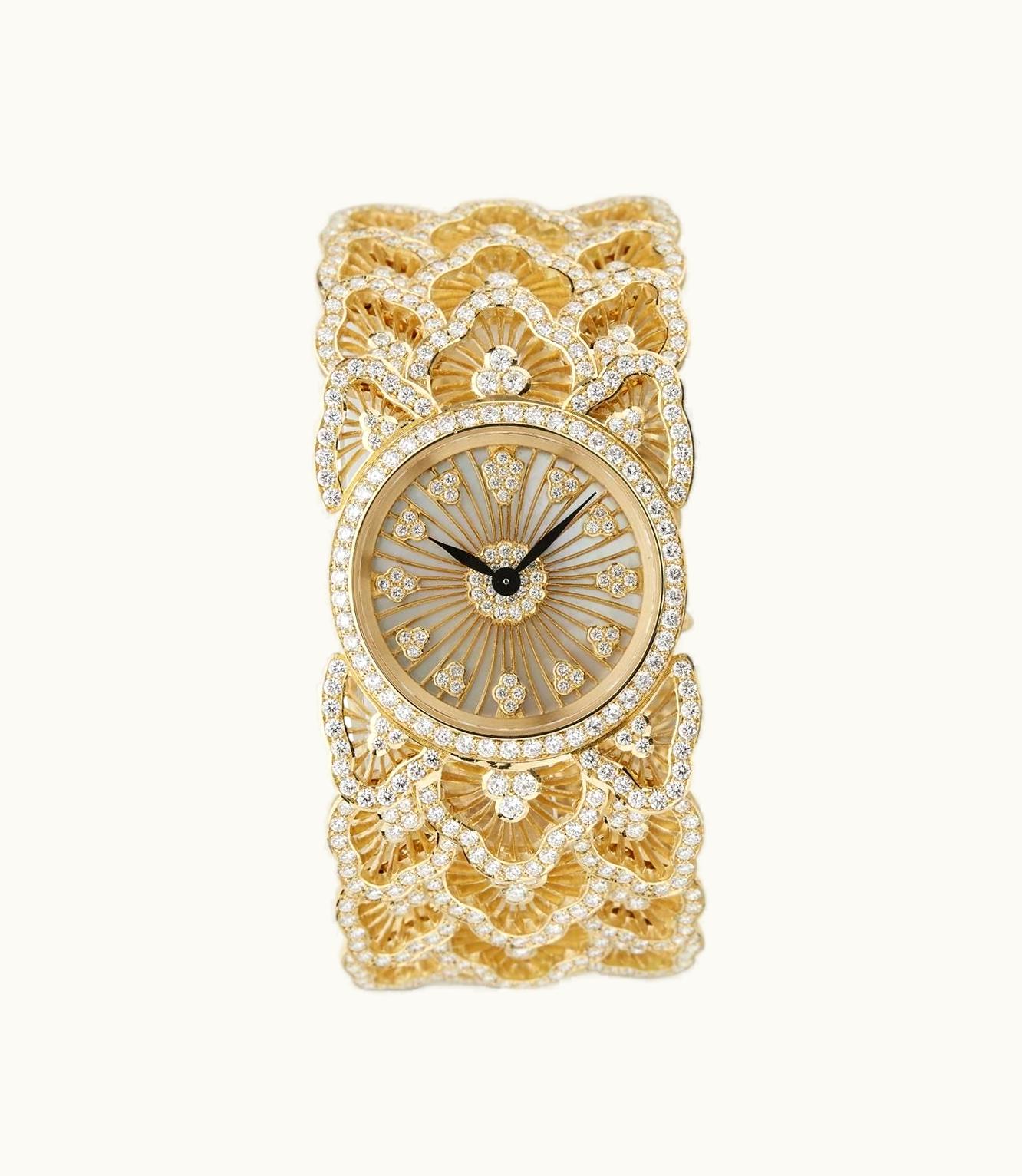 Buccellati Buccellati Tulle Watch Ladies Bijoux Watch In Yellow Gold Set With Diamonds WAULBJ013287