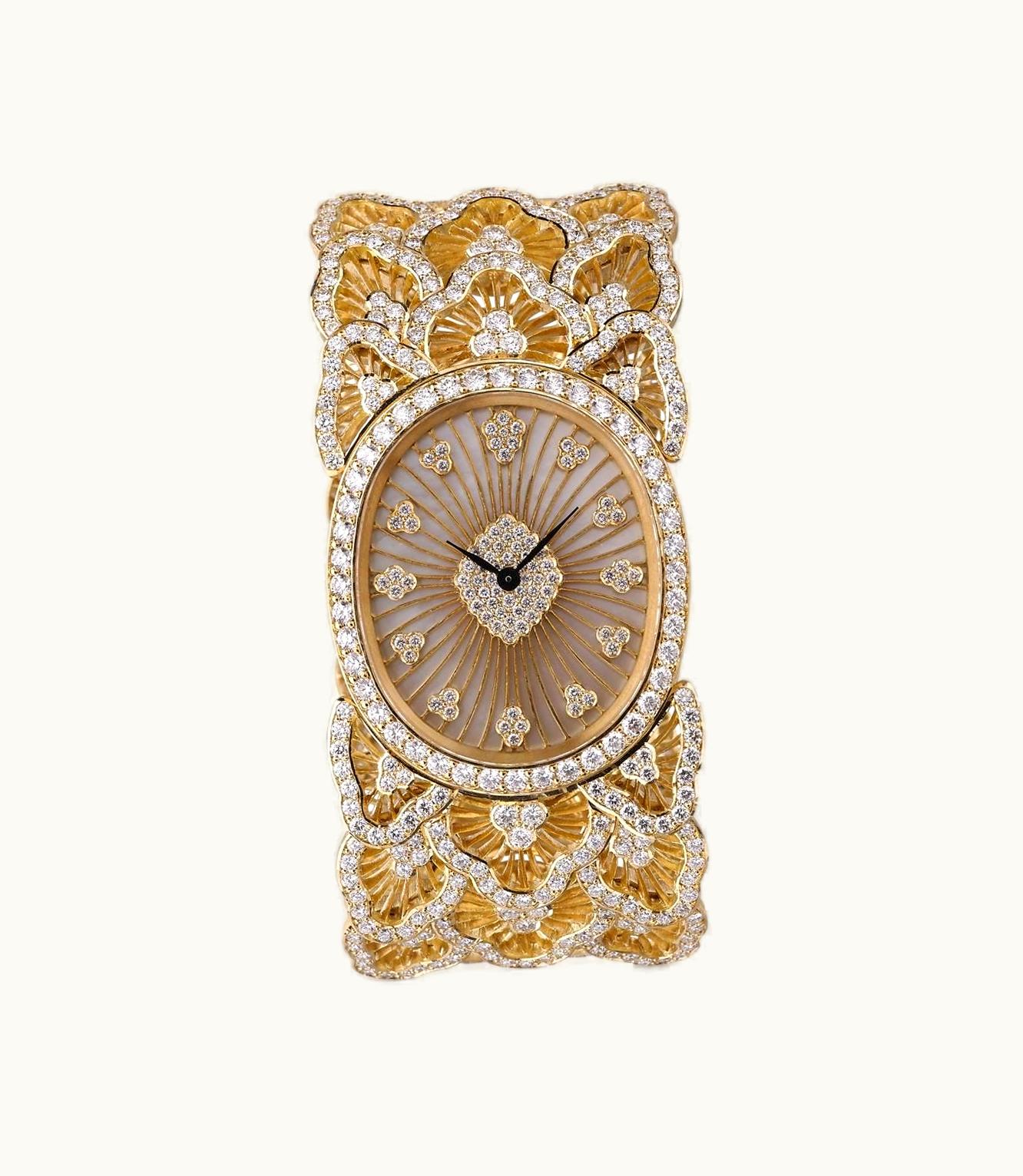 Buccellati Buccellati Tulle Watch Ladies Bijoux Watch In Yellow Gold Set With Diamonds WAULBJ013446