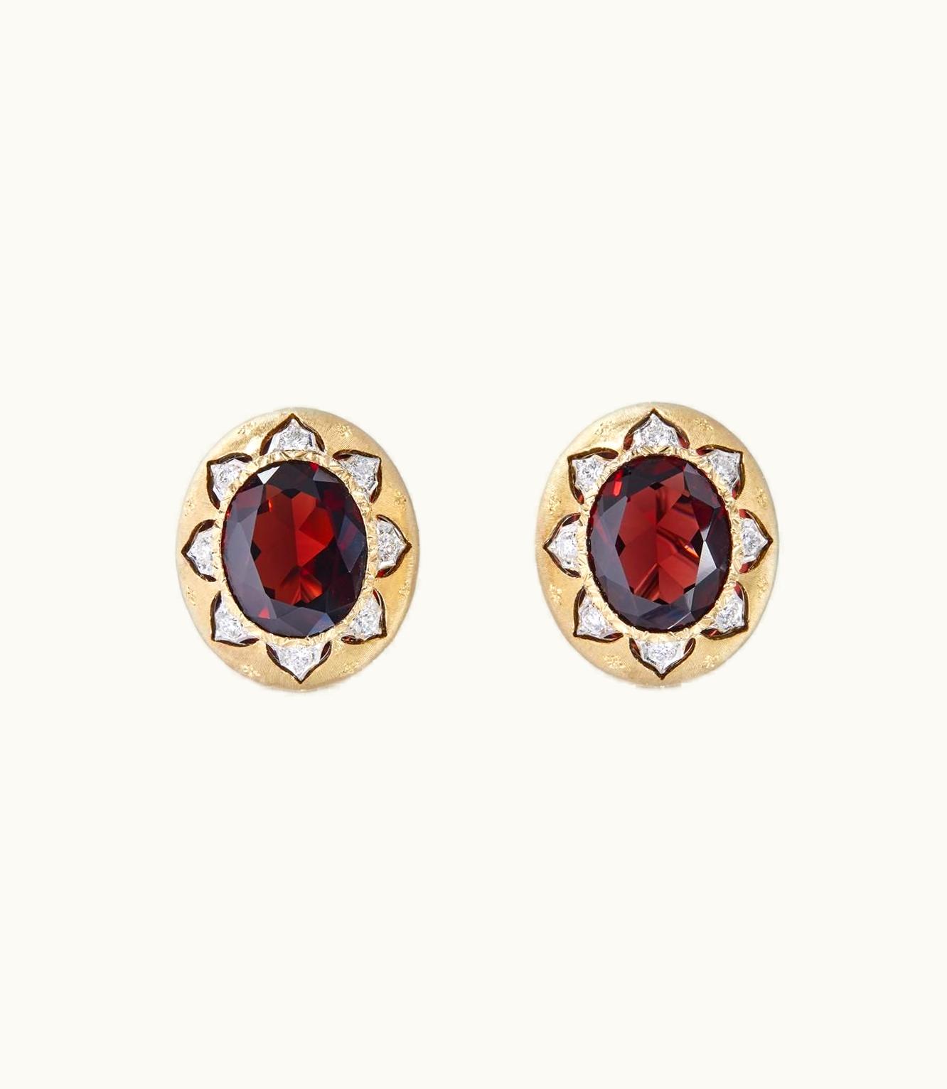 Buccellati Buccellati Macri Color Earrings Earrings In Yellow And White Gold Set With Round Brilliant-Cut Diamonds